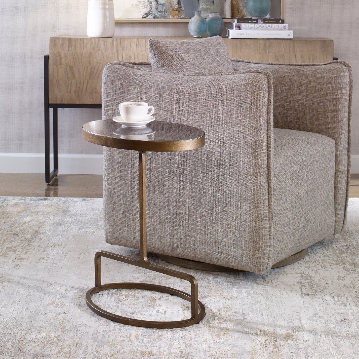 Uttermost 25348 Jessenia Stone Accent Table