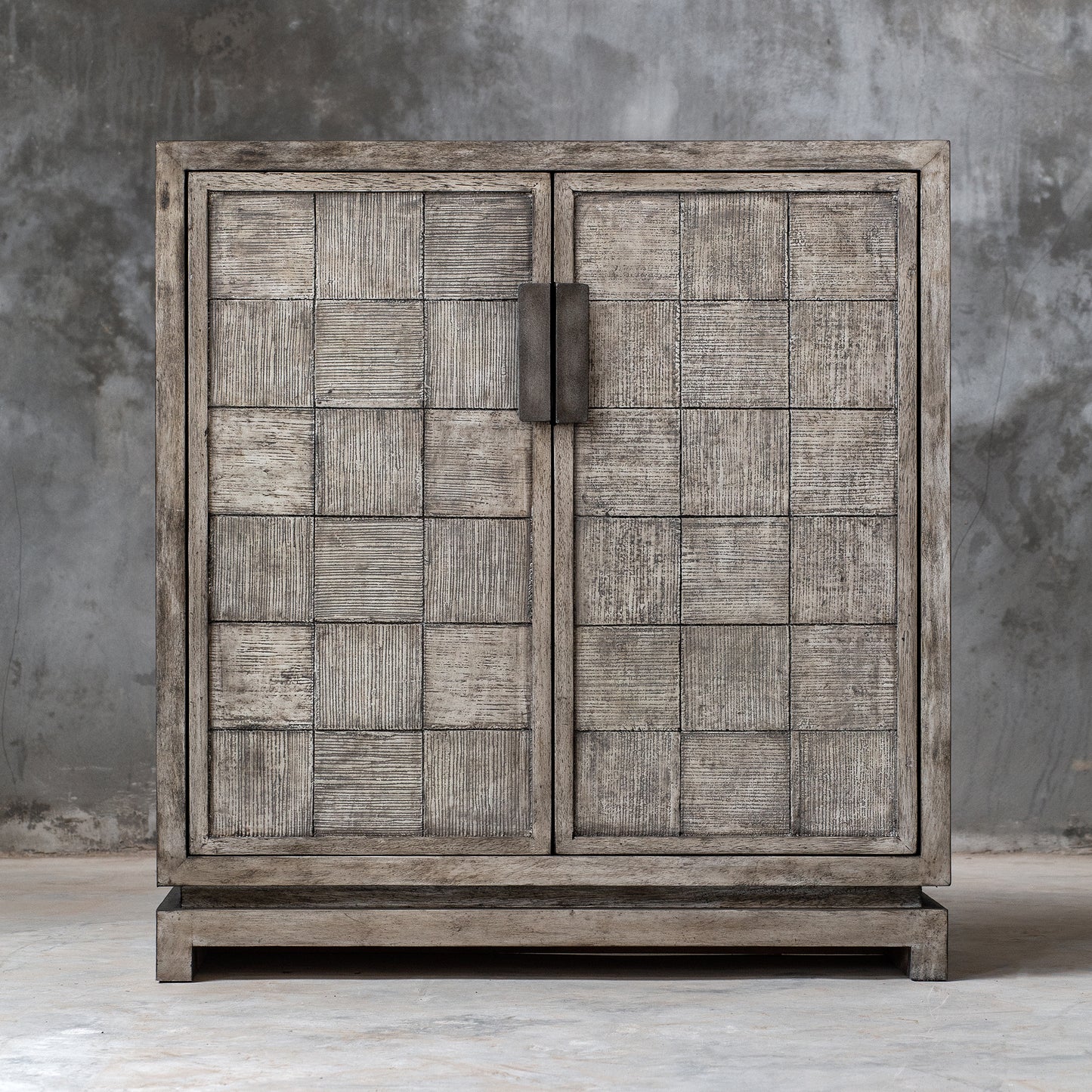 Uttermost 25444 Hamadi Distressed Gray 2 Door Cabinet