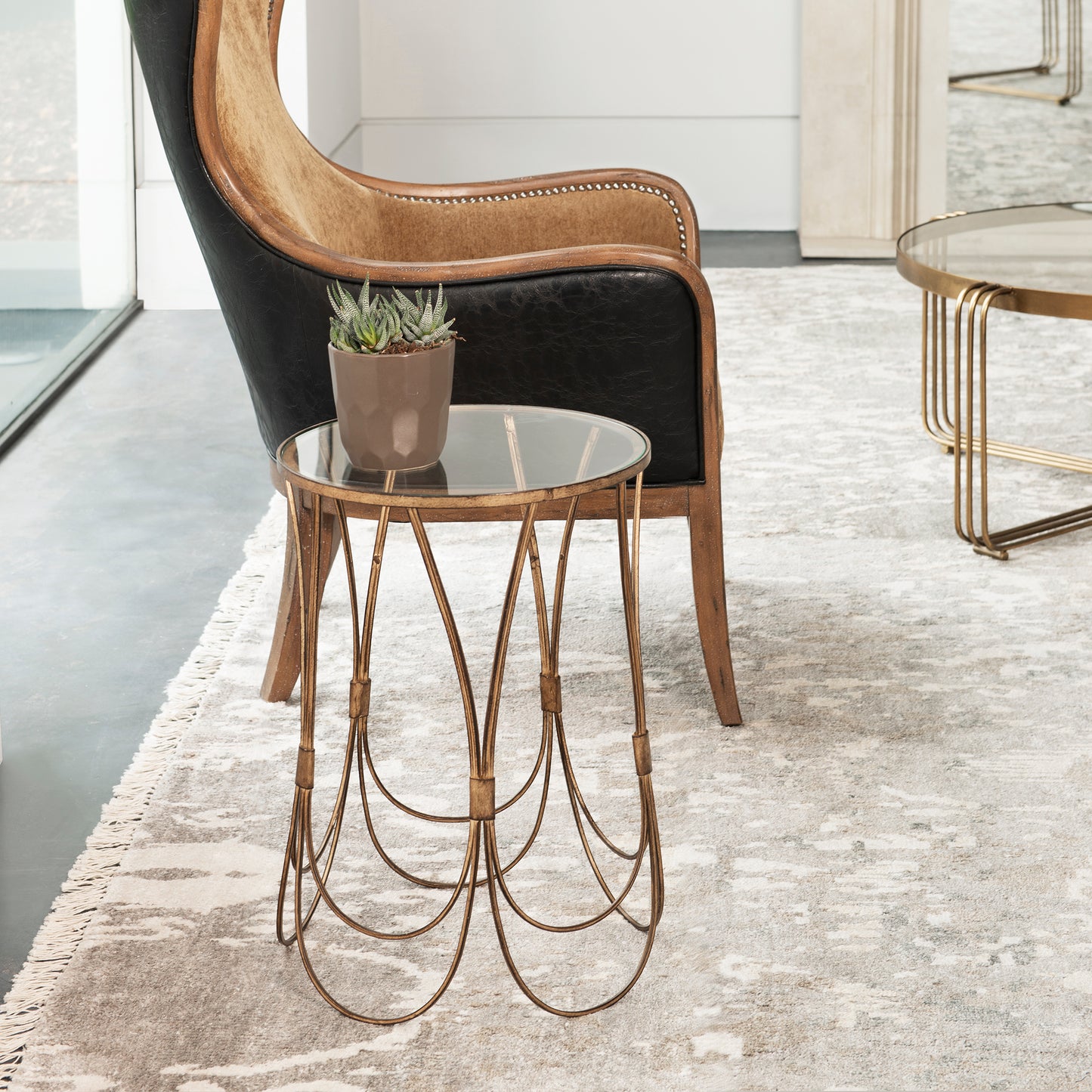 Uttermost 25056 Kalindra Gold Accent Table