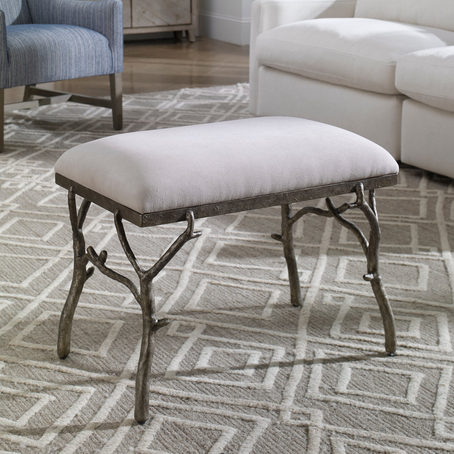 Uttermost 23544 Lismore Small Fabric Bench