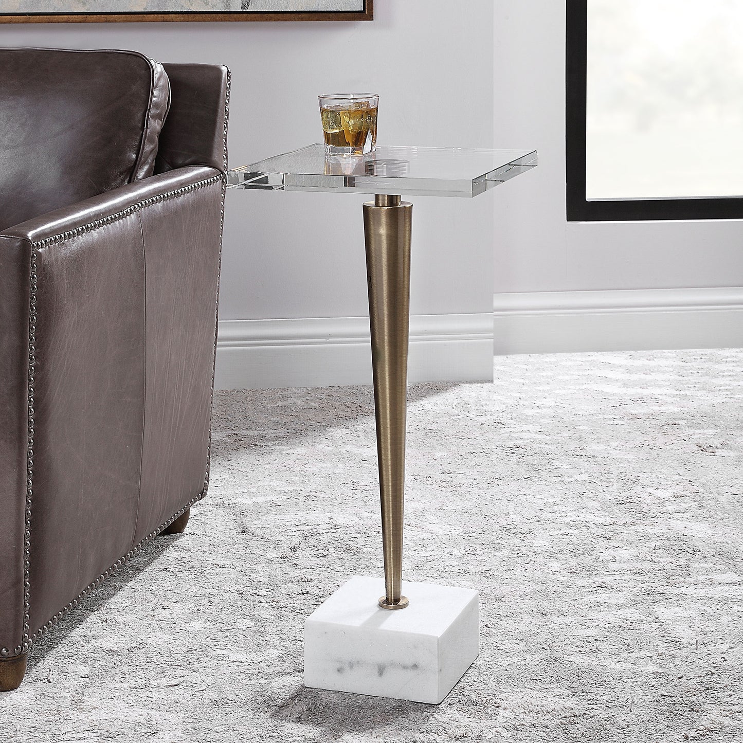 Uttermost 24950 Campeiro Brass Drink Table