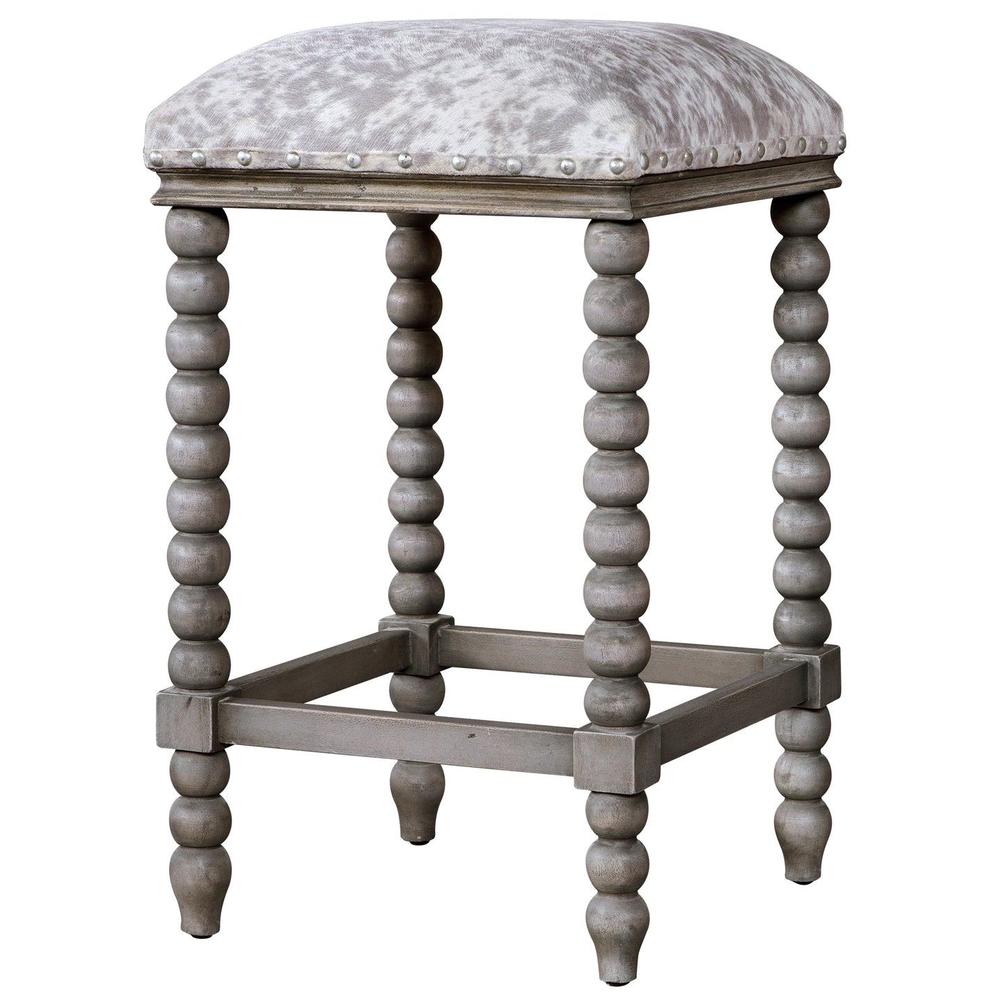 Uttermost 23569 Estes Faux Cow Hide Counter Stool