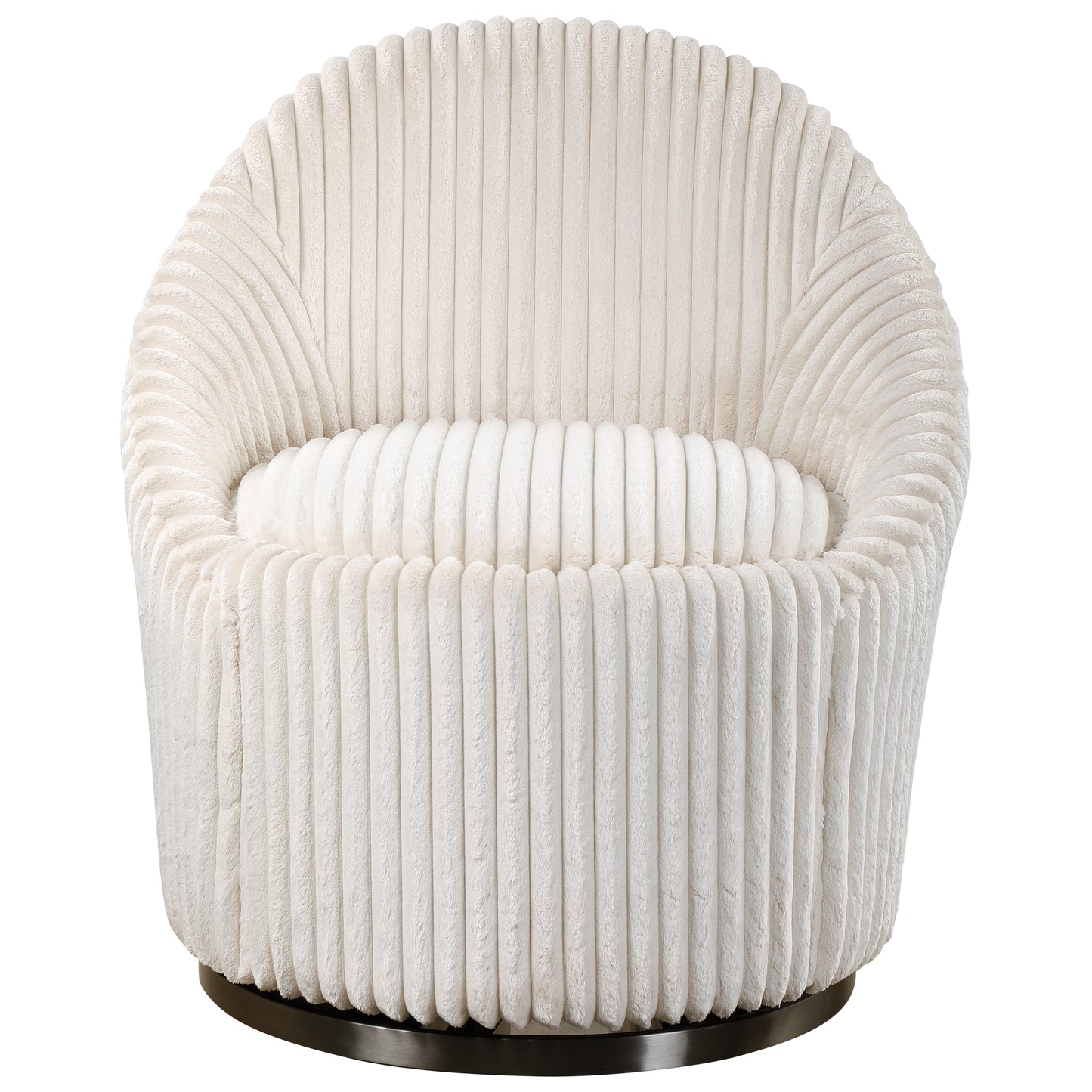 Uttermost 23578 Crue White Swivel Chair