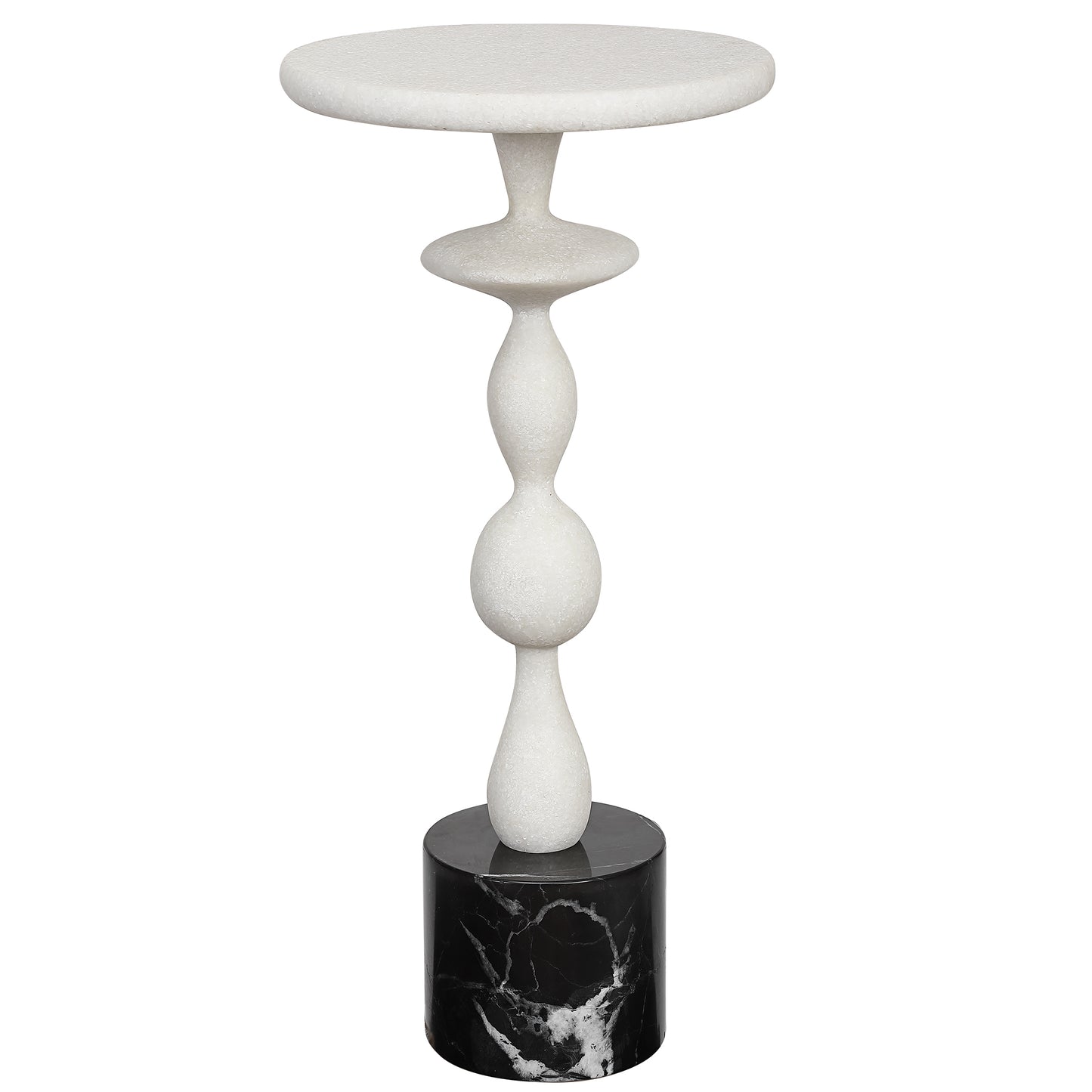 Uttermost 25129 Inverse White Marble Drink Table
