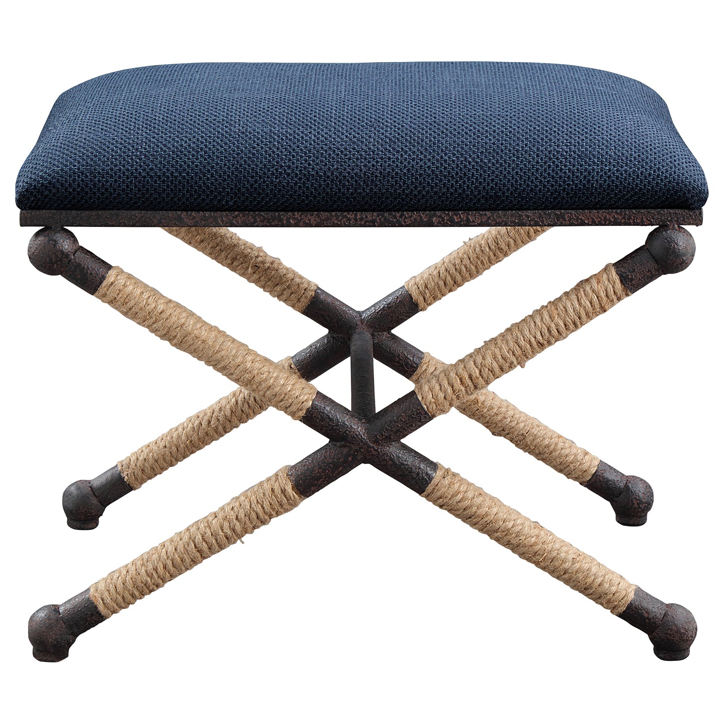 Uttermost 23598 Firth Small Navy Fabric Bench