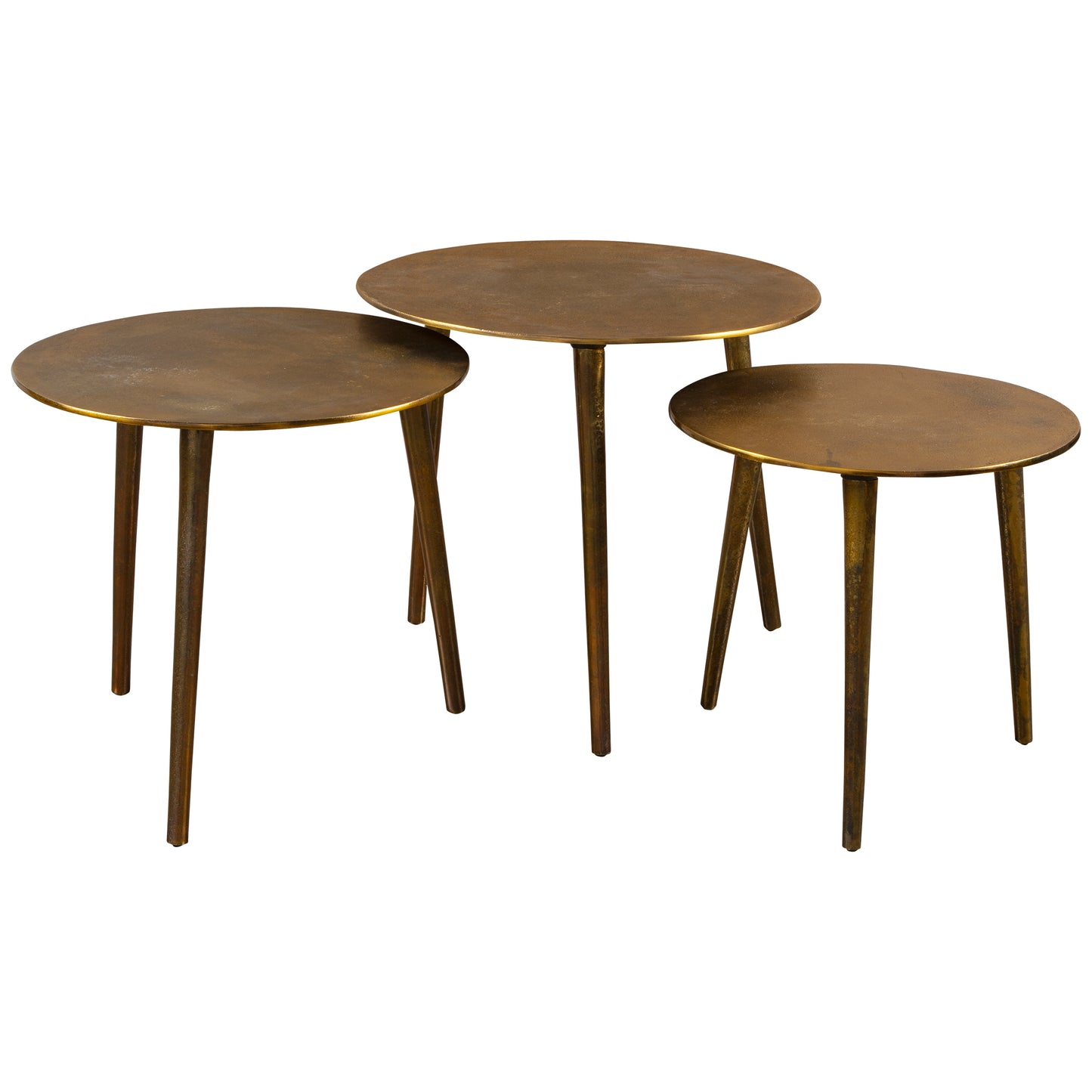 Uttermost 25148 Kasai Gold Coffee Tables, S/3