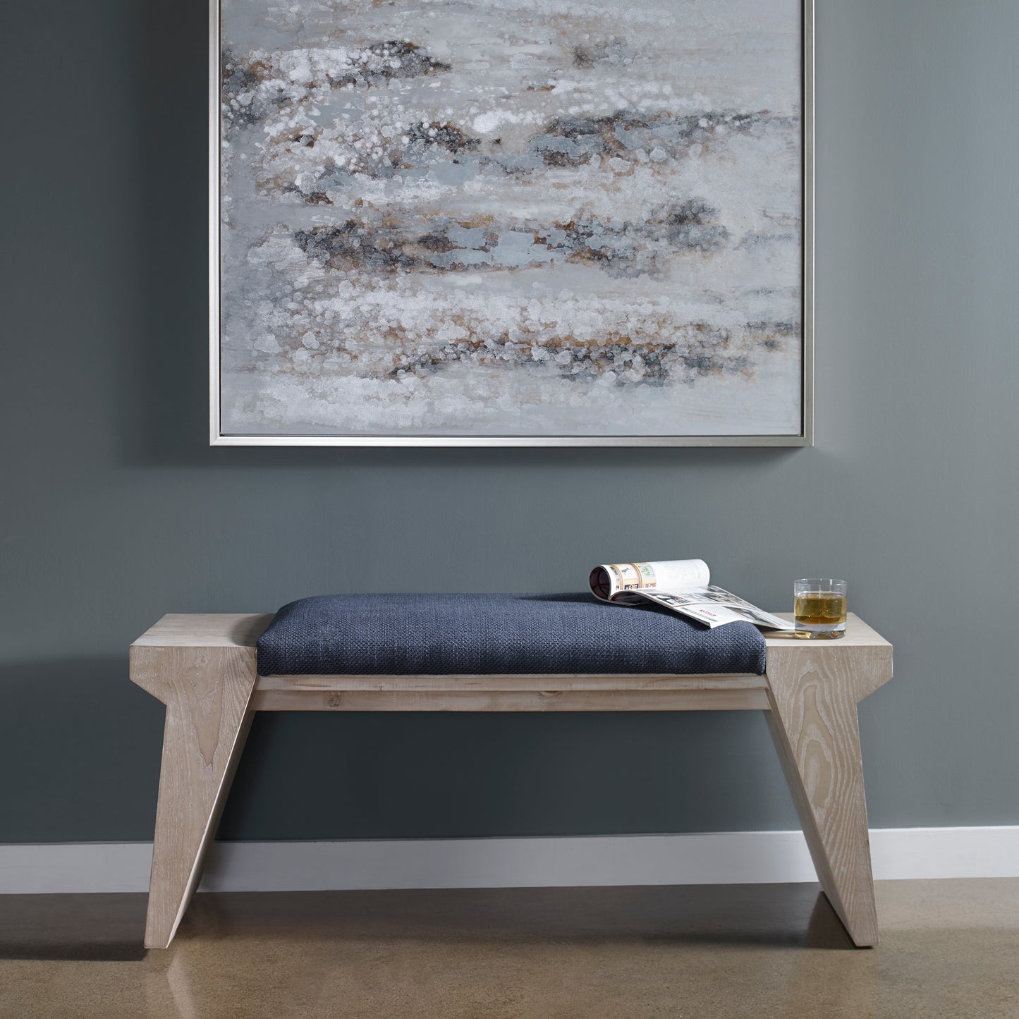 Uttermost 23675 Davenport Modern Coastal Bench