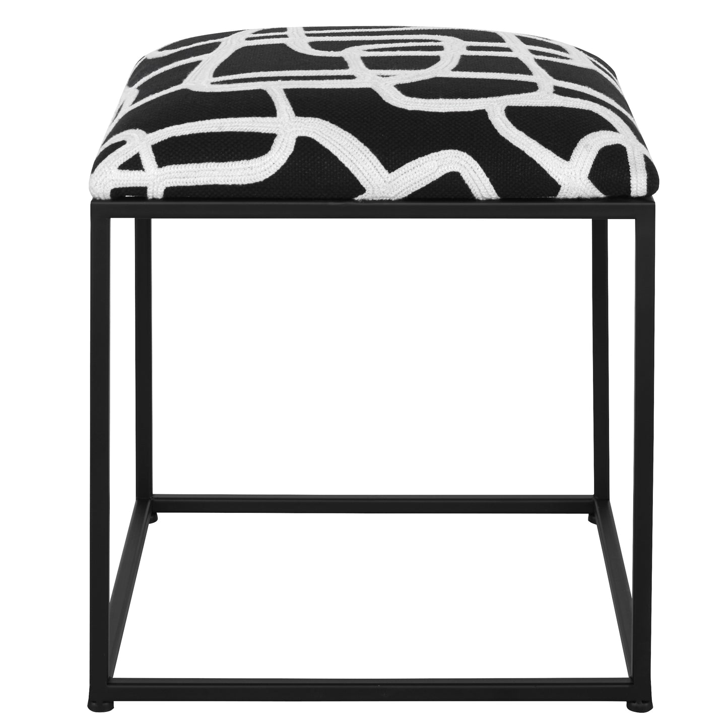 Uttermost 23690 Twists And Turns Fabric Accent Stool