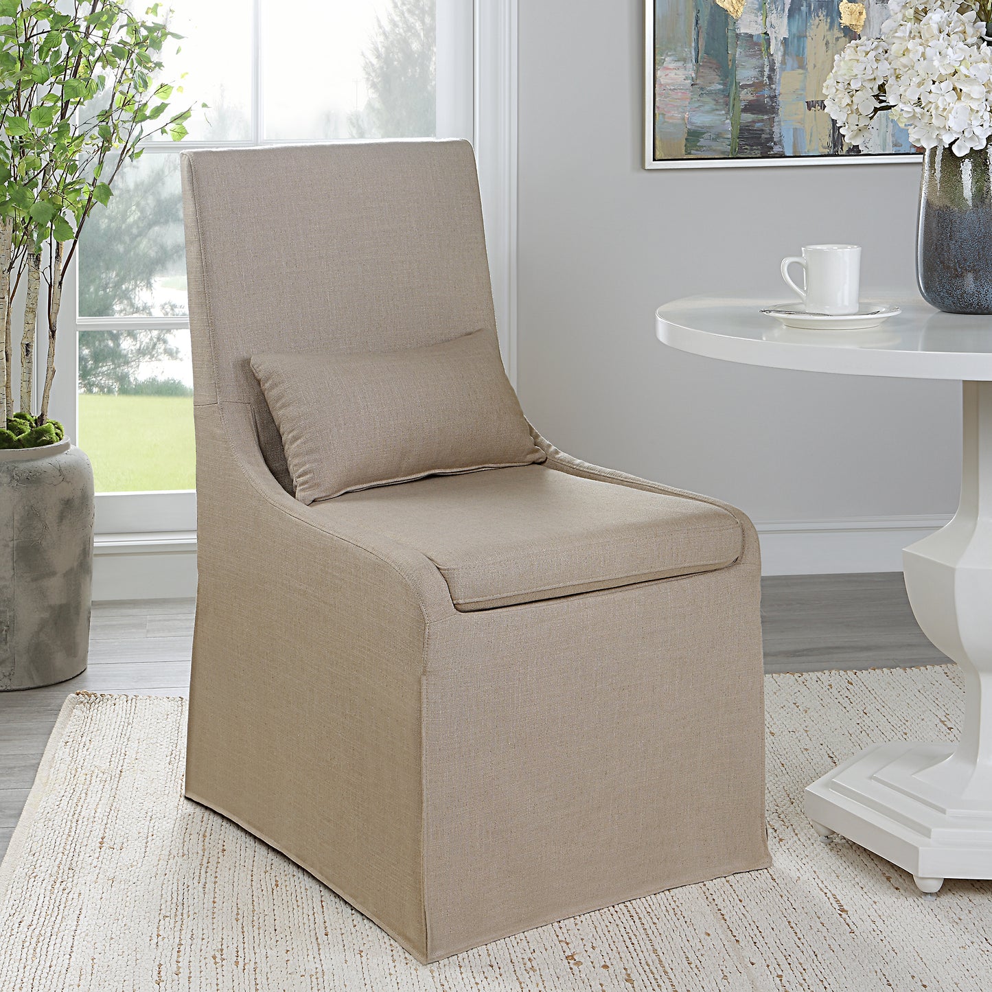Uttermost 23727 Coley Tan Armless Chair
