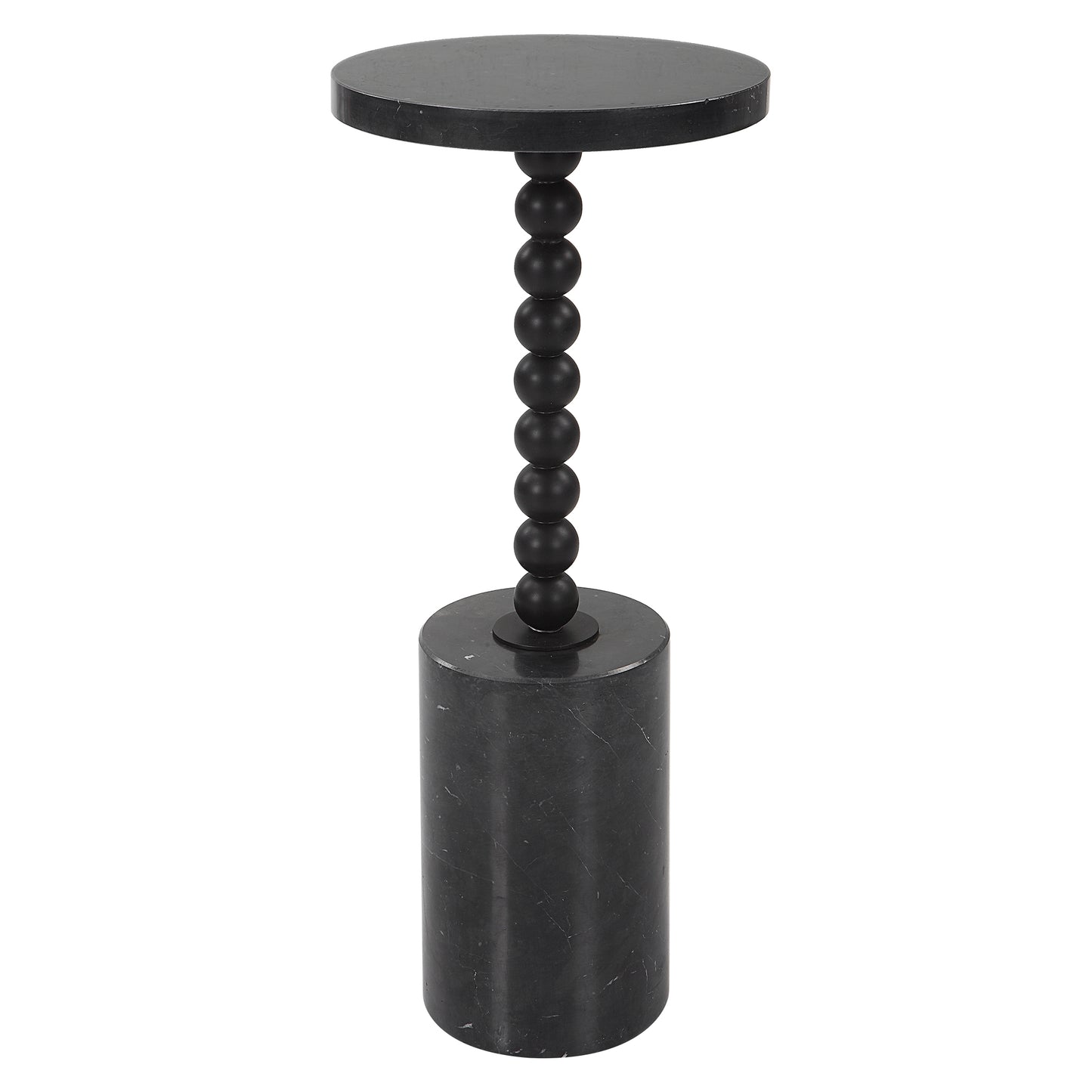 Uttermost 25238 Bead Black Marble Drink Table