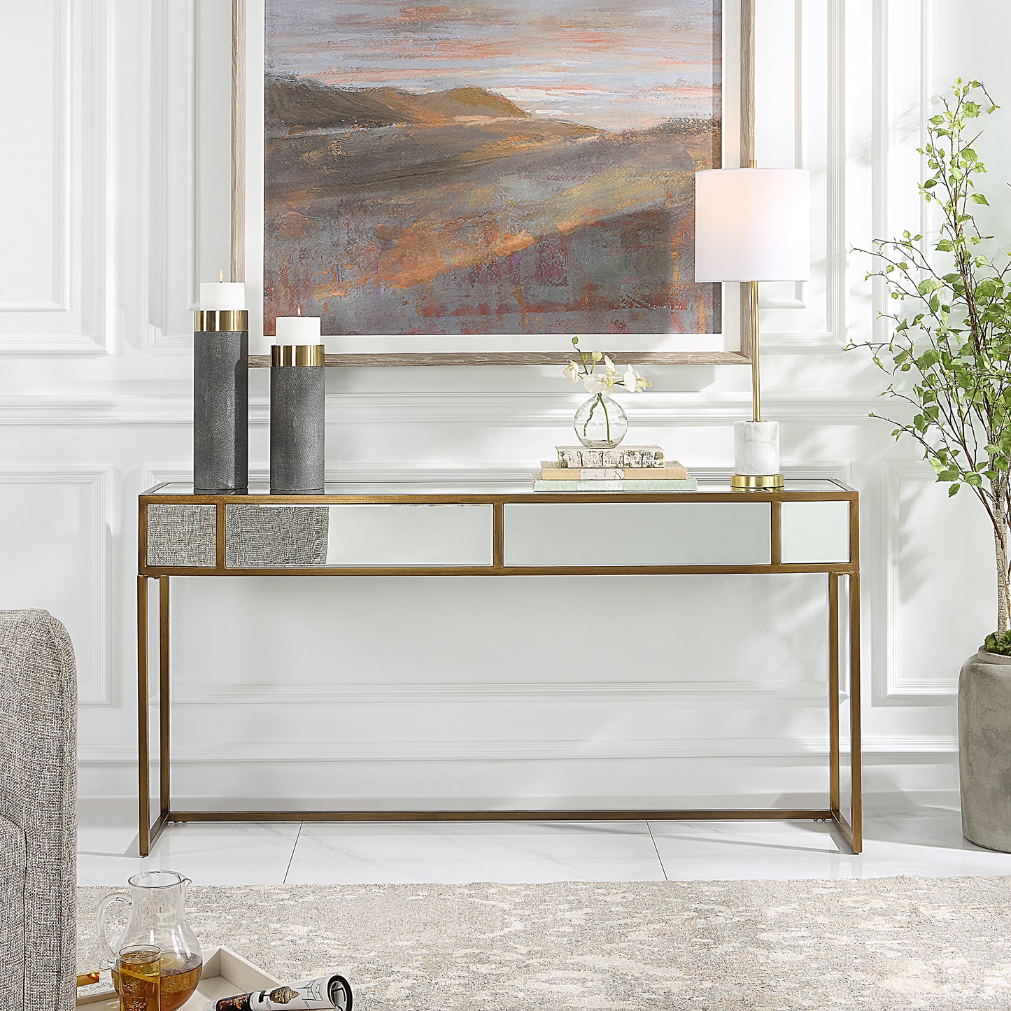 Uttermost 25286 Reflect Mirrored Console Table