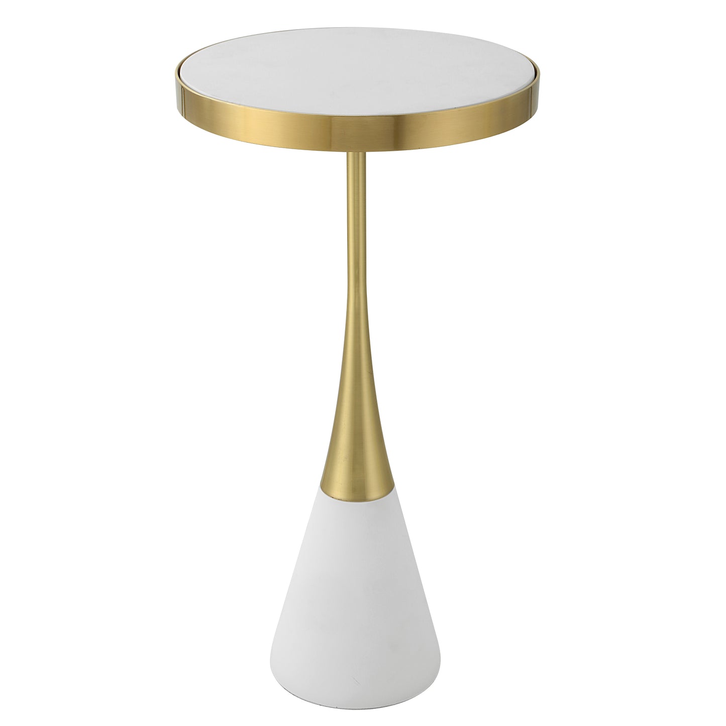 Uttermost 25281 Apex White Concrete Accent Table