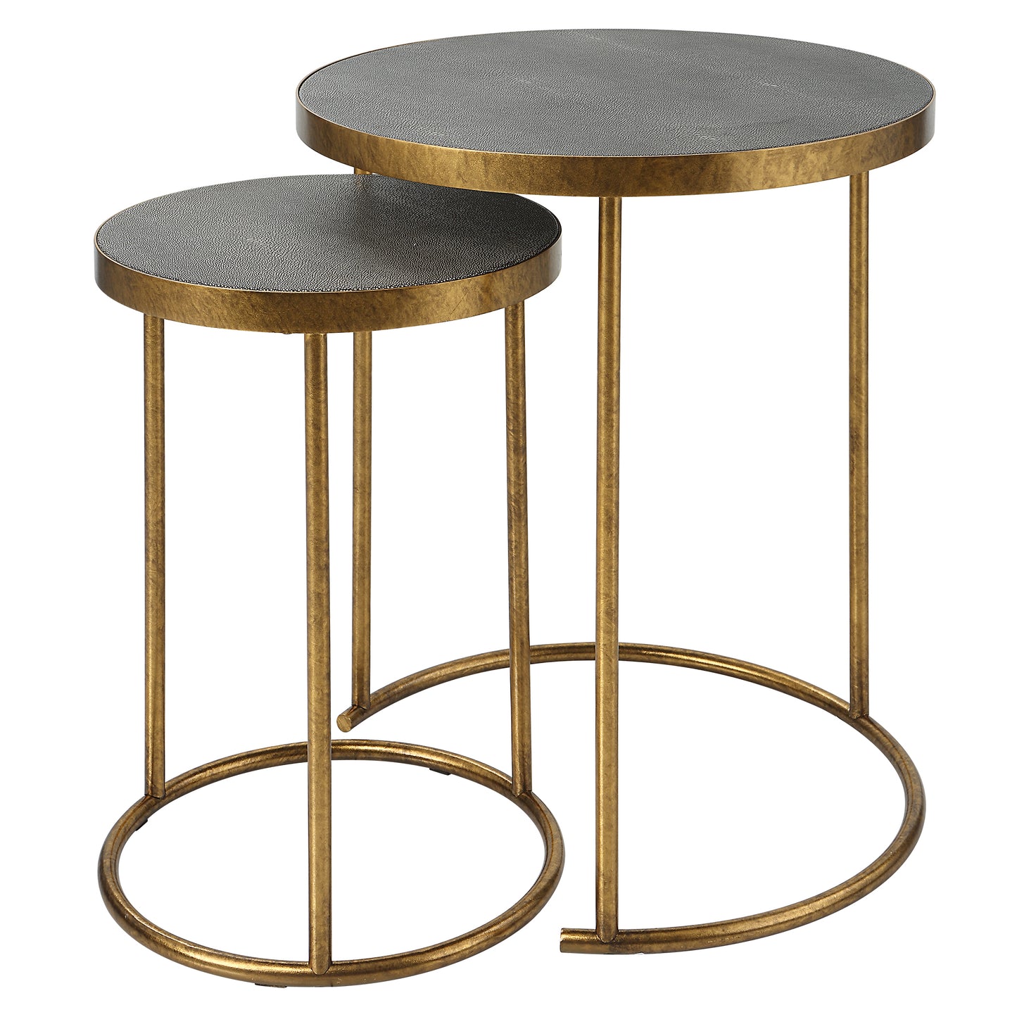 Uttermost 25284 Aragon Brass Nesting Tables, S/2