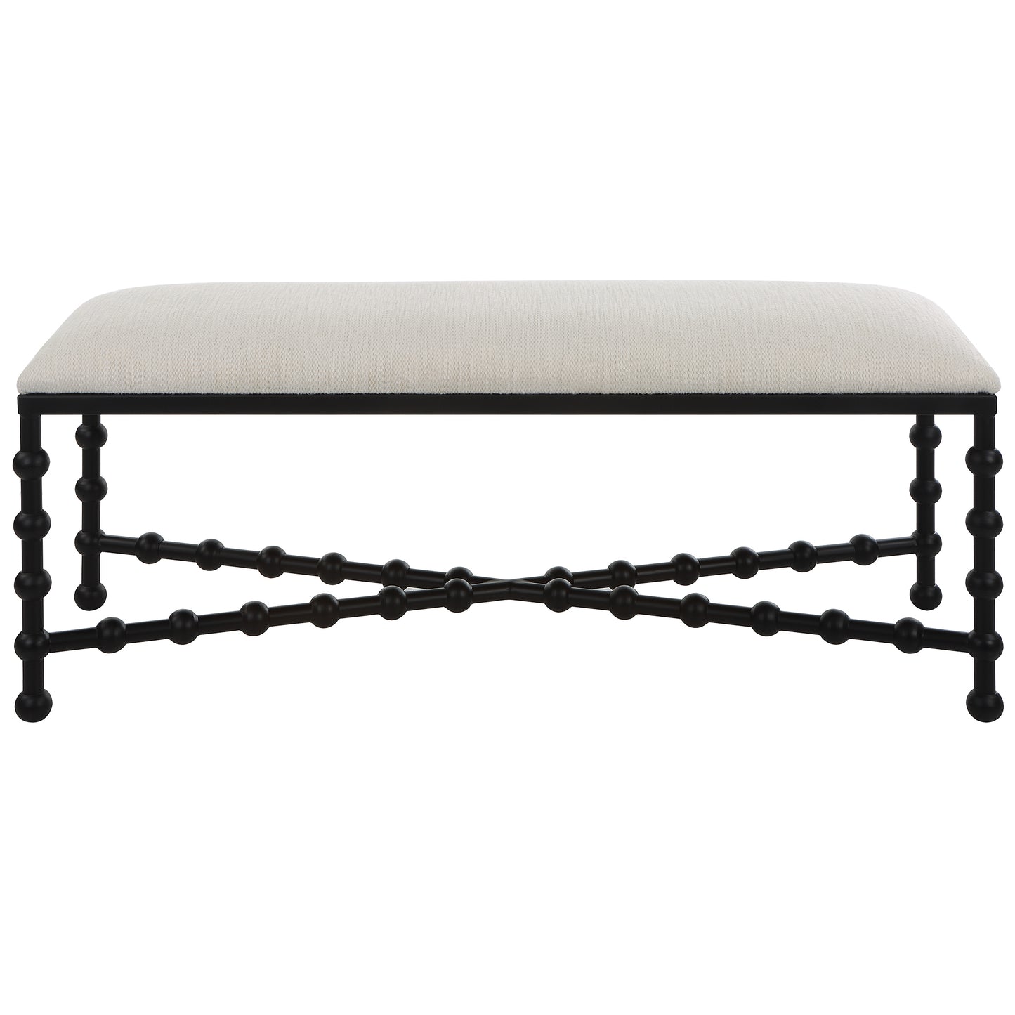 Uttermost 23756 Iron Drops Cushioned Bench