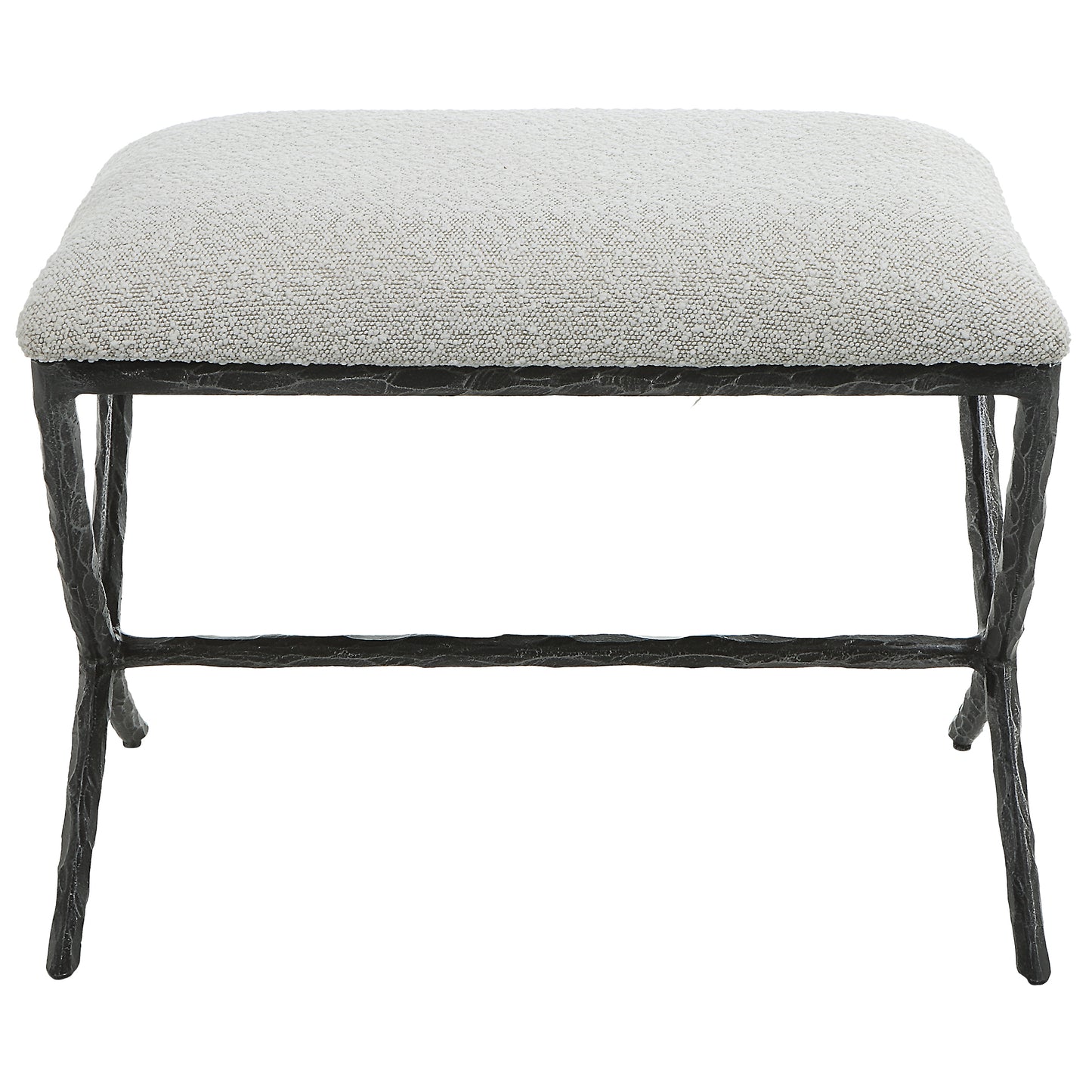 Uttermost 23750 Brisby Gray Fabric Small Bench