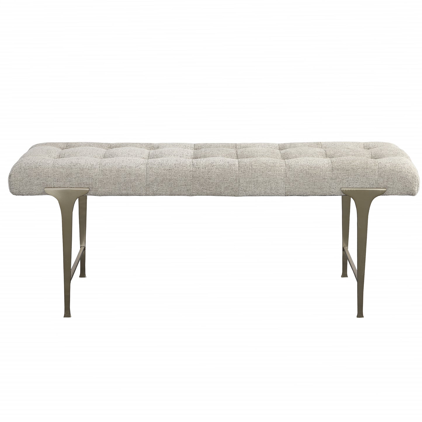 Uttermost 23765 Imperial Upholstered Gray Bench