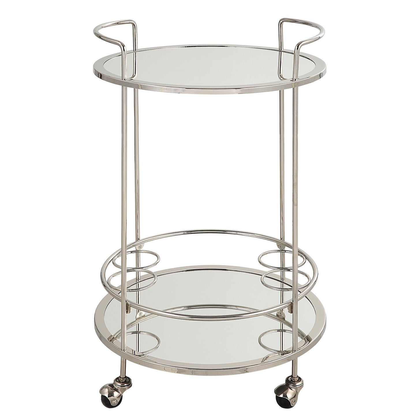 Uttermost 22895 Spritz Chrome Bar Cart
