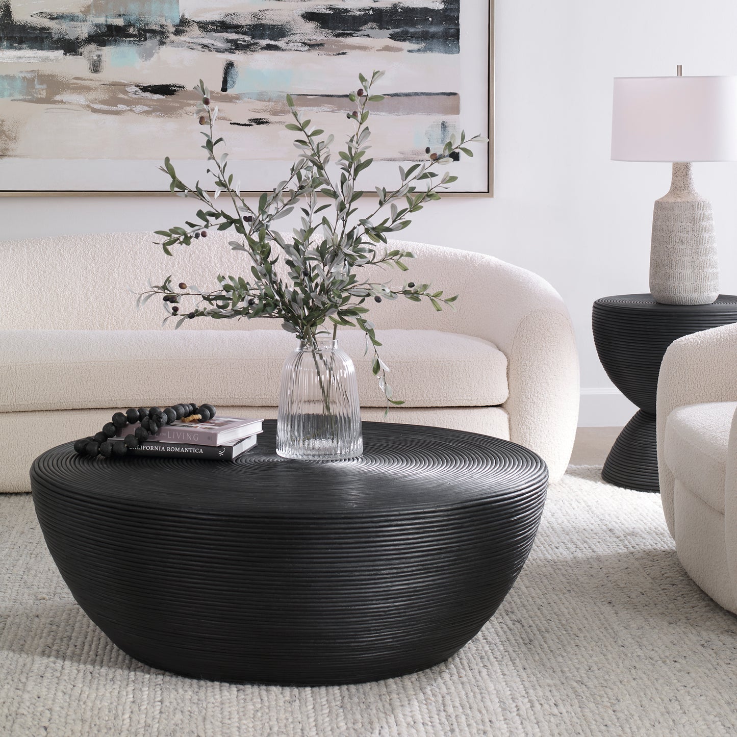 Uttermost 22919 Bongo Black Rattan Coffee Table