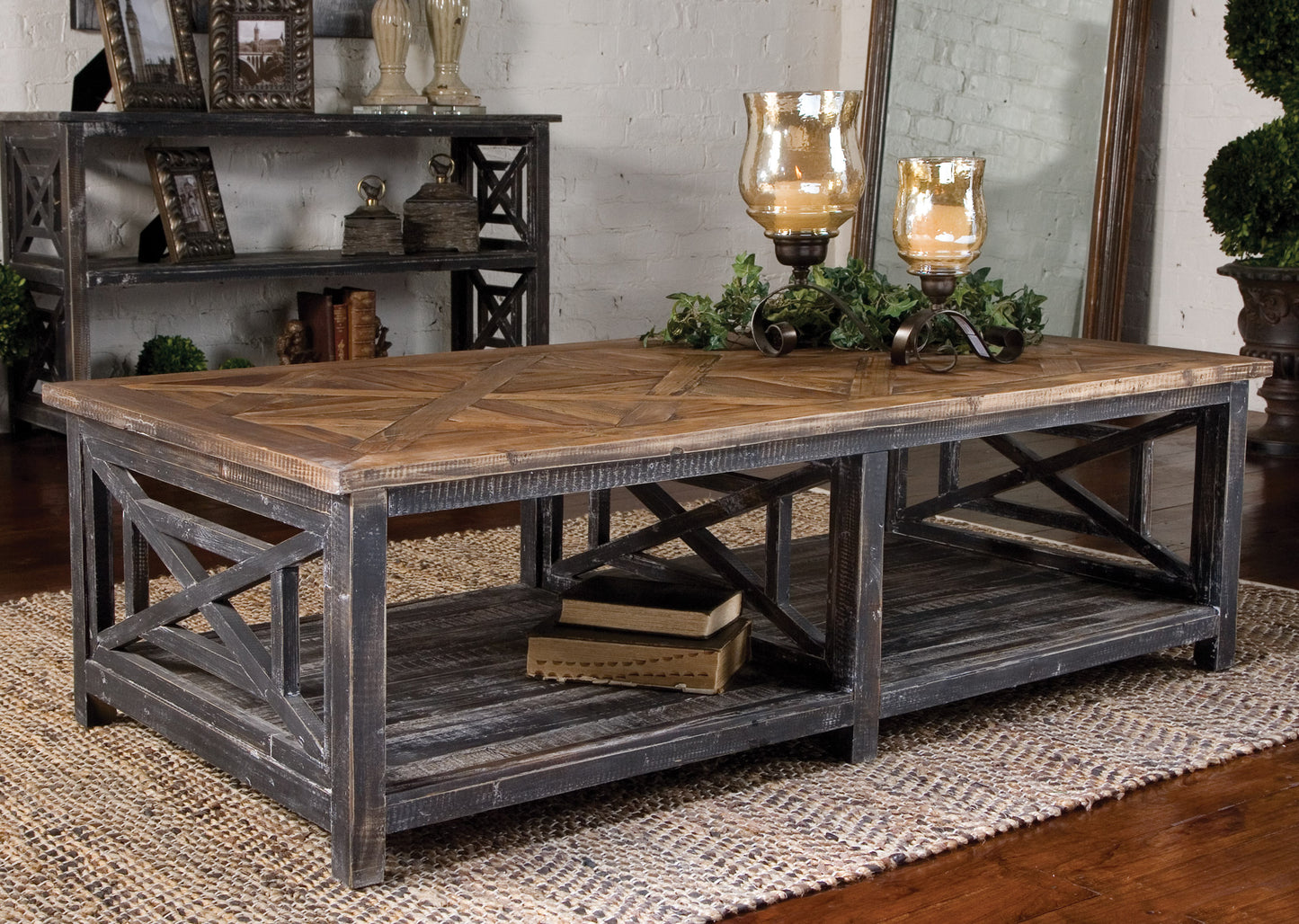 Uttermost 24264 Spiro Reclaimed Wood Cocktail Table