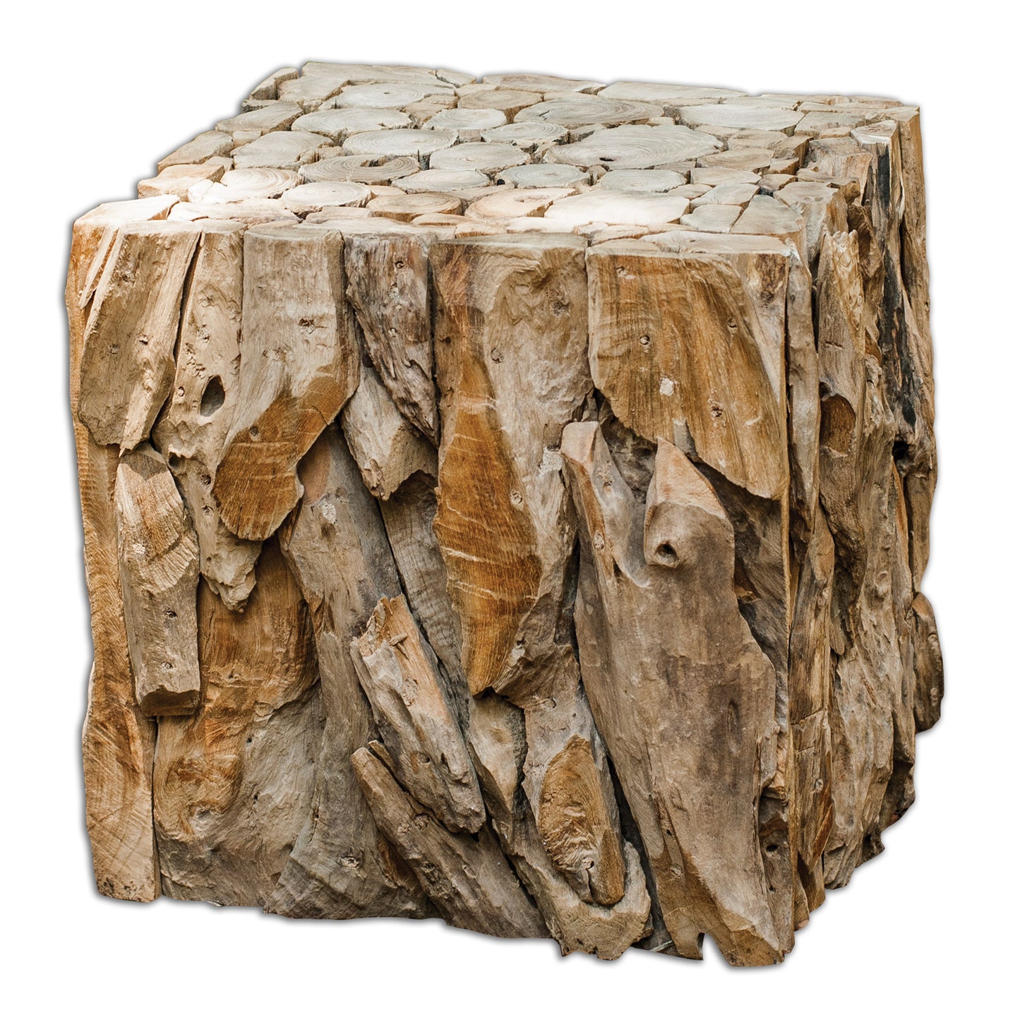 Uttermost 25592 Teak Root Bunching Cube