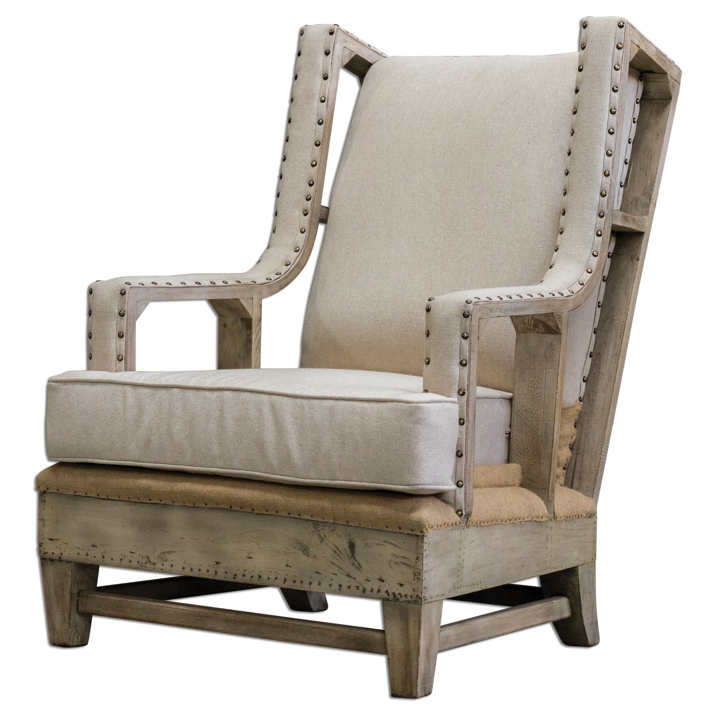 Uttermost 23615 Schafer Linen Armchair