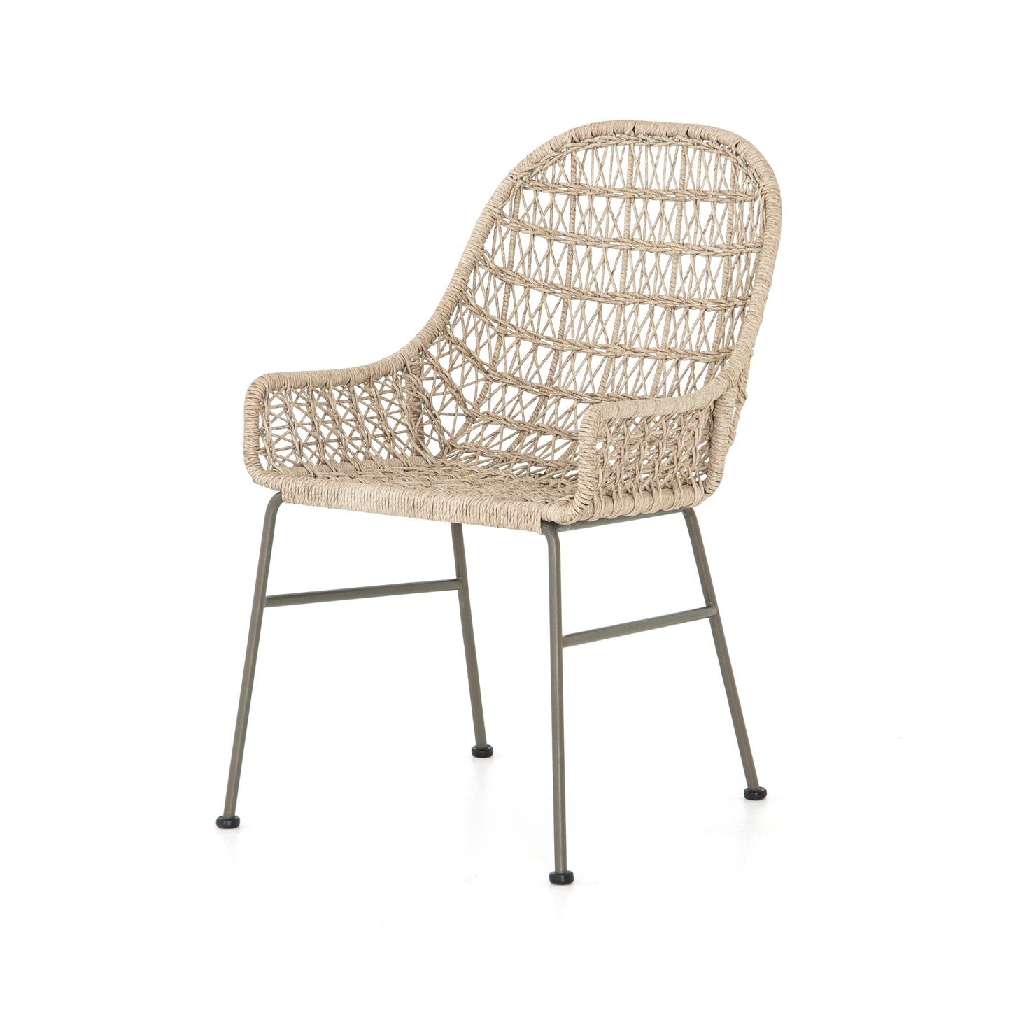 Four Hands JLAN-131A Bandera Outdoor Woven Dining Chair - Grey Bronze