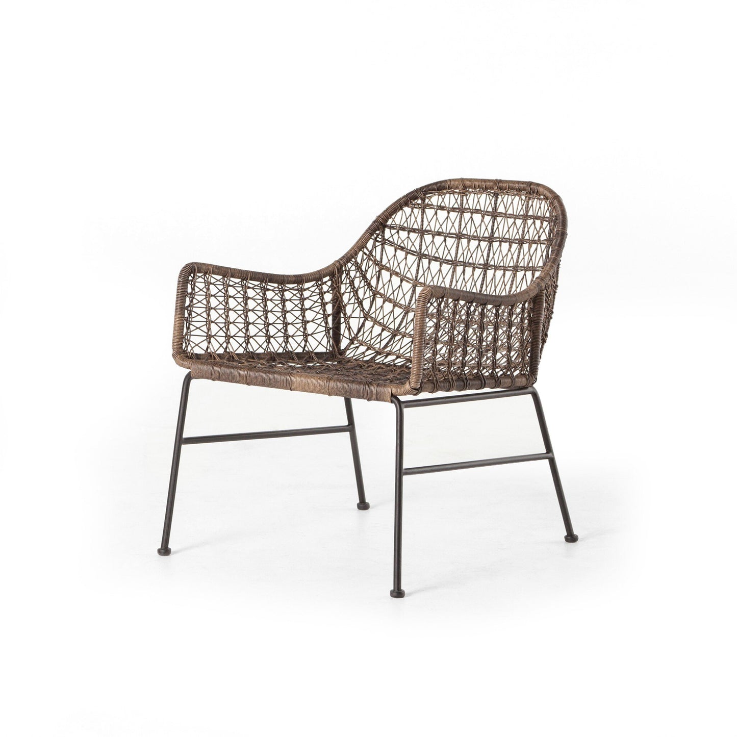 Four Hands JLAN-138 Bandera Outdoor Woven Club Chair - Natural Black