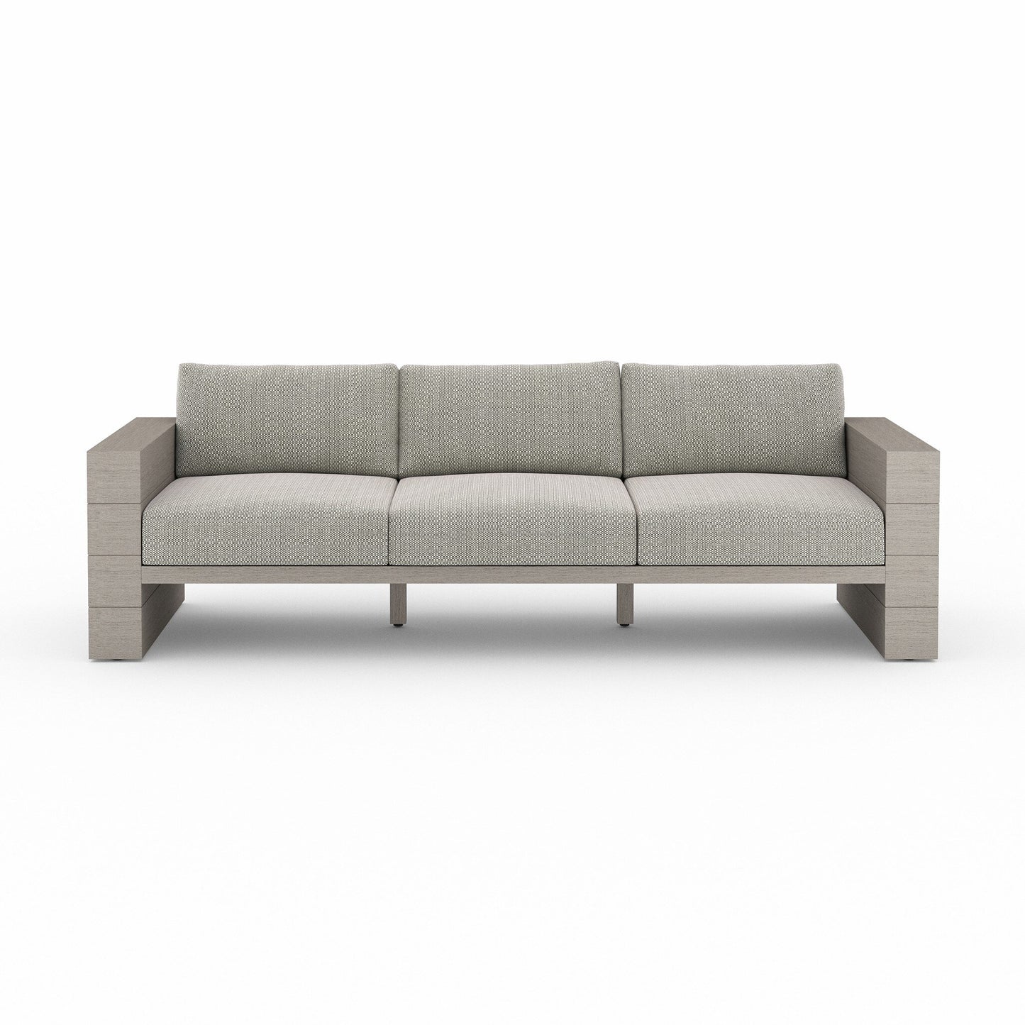 Four Hands JSOL-08901K-970 Leroy Outdoor Sofa, Weathered Grey - Faye Ash