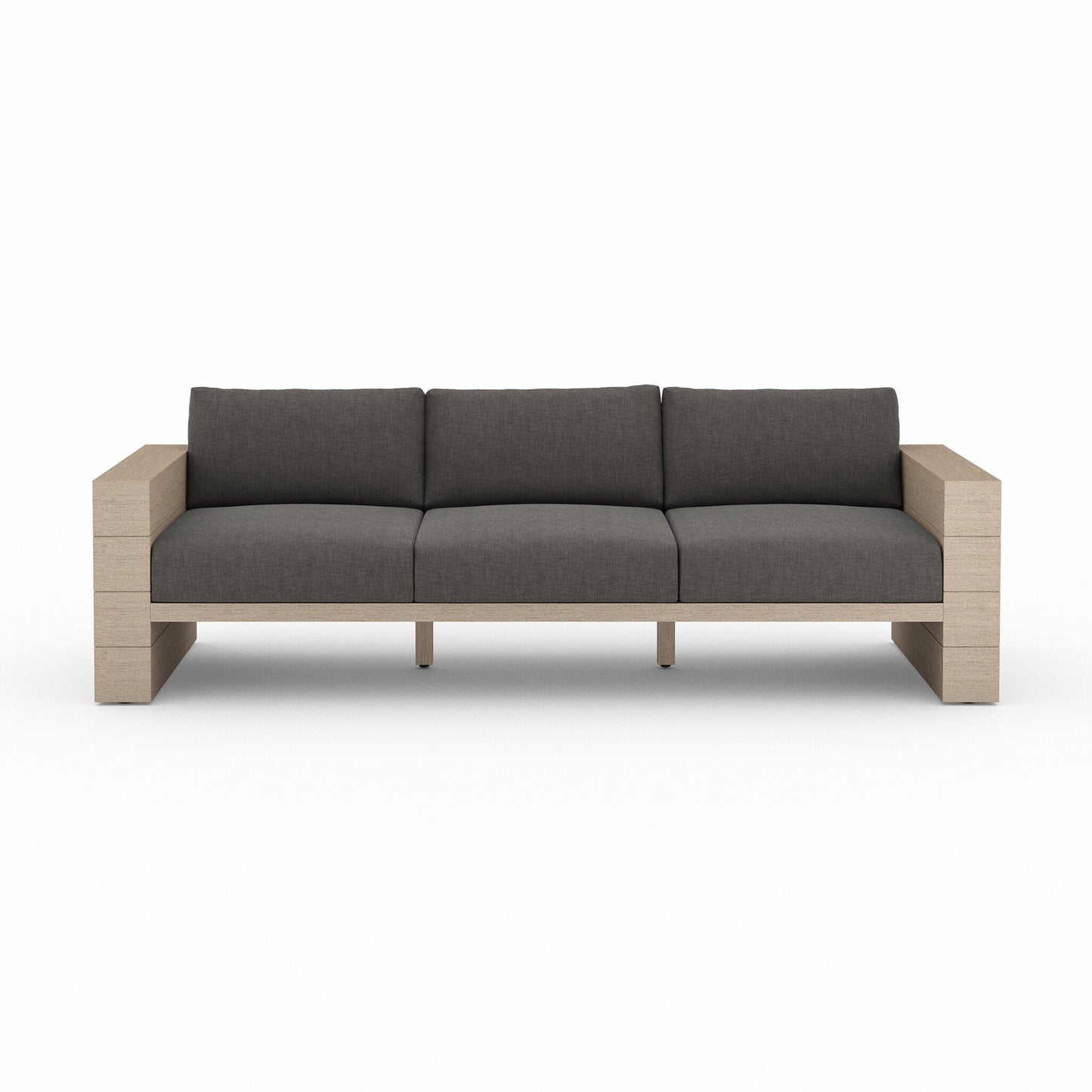 Four Hands JSOL-08902K-562 Leroy Outdoor Sofa, Washed Brown - Venao Charcoal