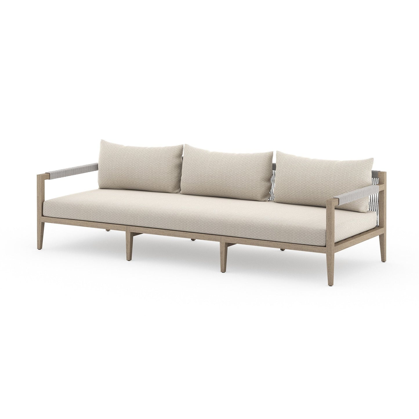 Four Hands JSOL-10202K-971 Sherwood Outdoor Sofa, Washed Brown - Faye Sand