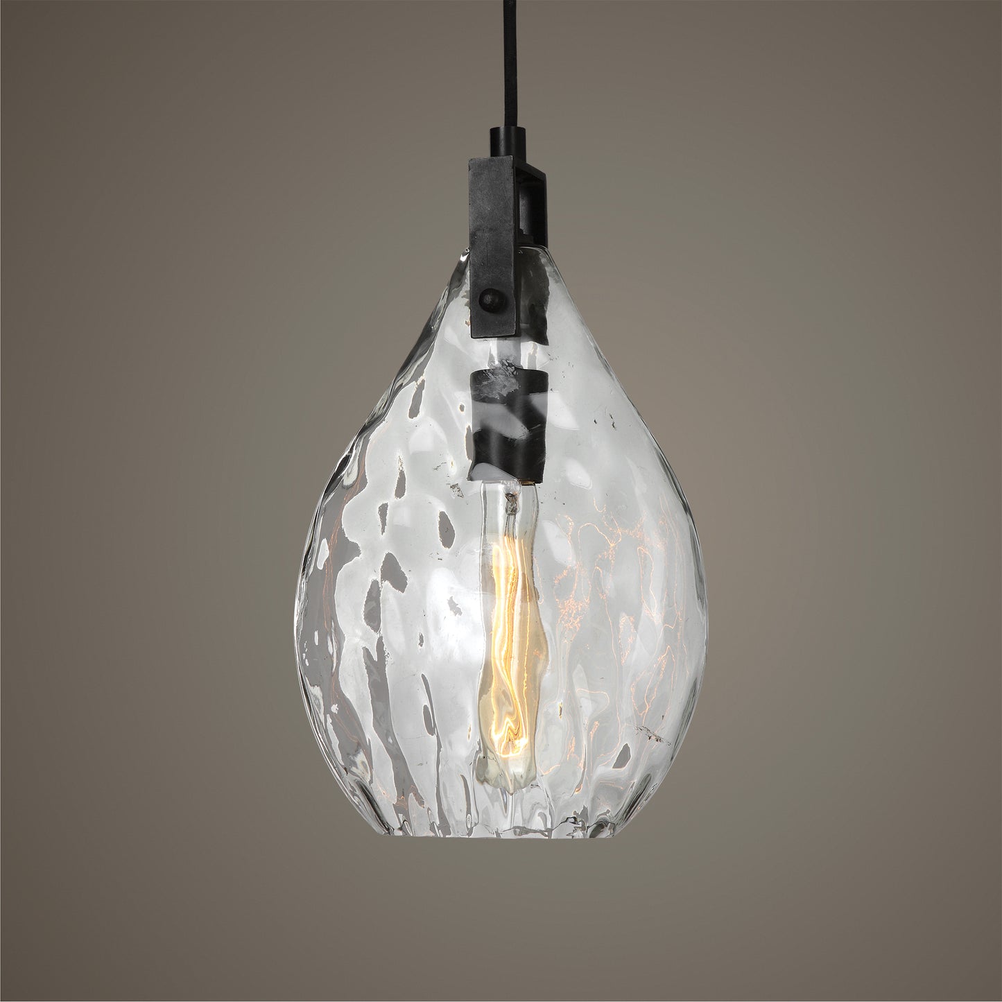 Uttermost 22049 Campester 1 Light Watered Glass Mini Pendant