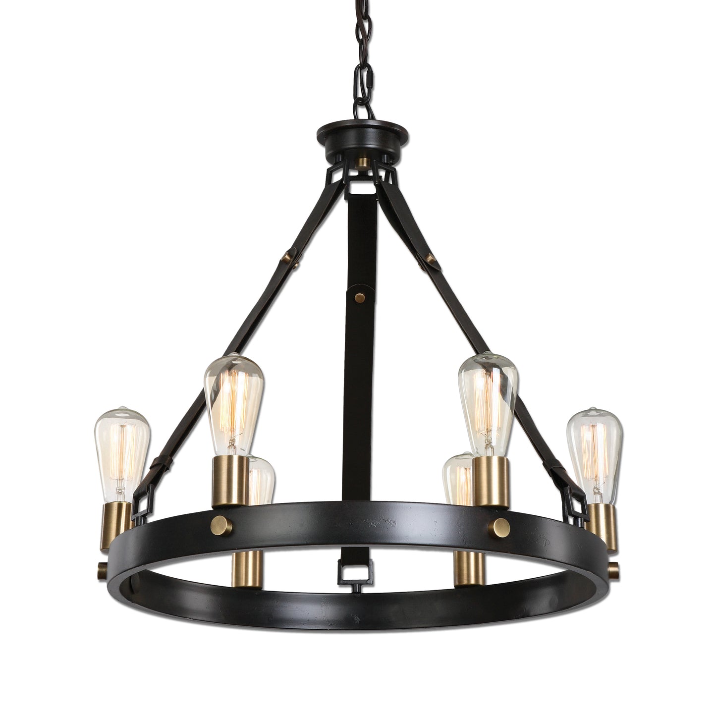 Uttermost 21273 Marlow 6 Light Antique Bronze Chandelier