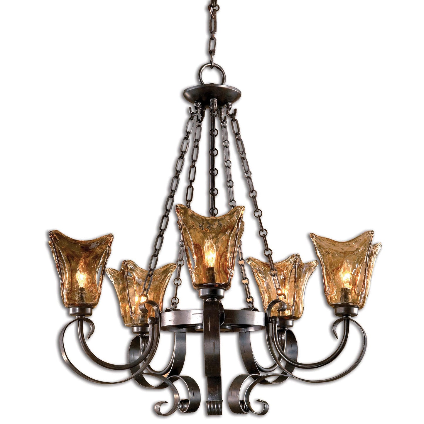 Uttermost 21007 Vetraio 5Lt Oil Rubbed Bronze Chandelier