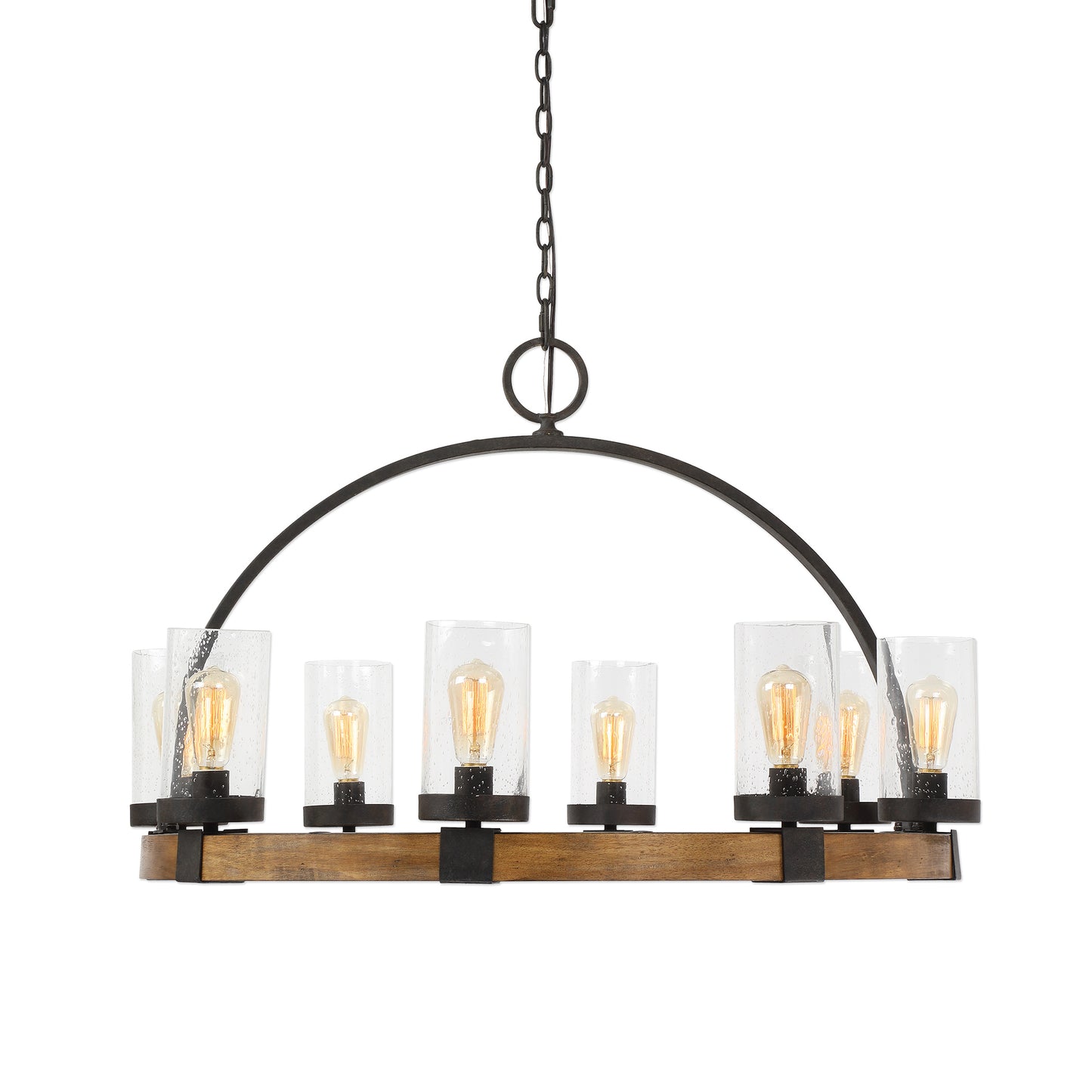 Uttermost 22133 Atwood 8 Light Wagon Wheel Pendant