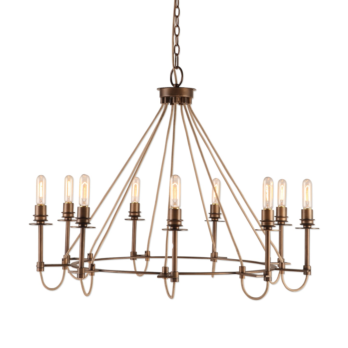 Uttermost 21321 Lyndhurst Industrial 9 Light Chandelier