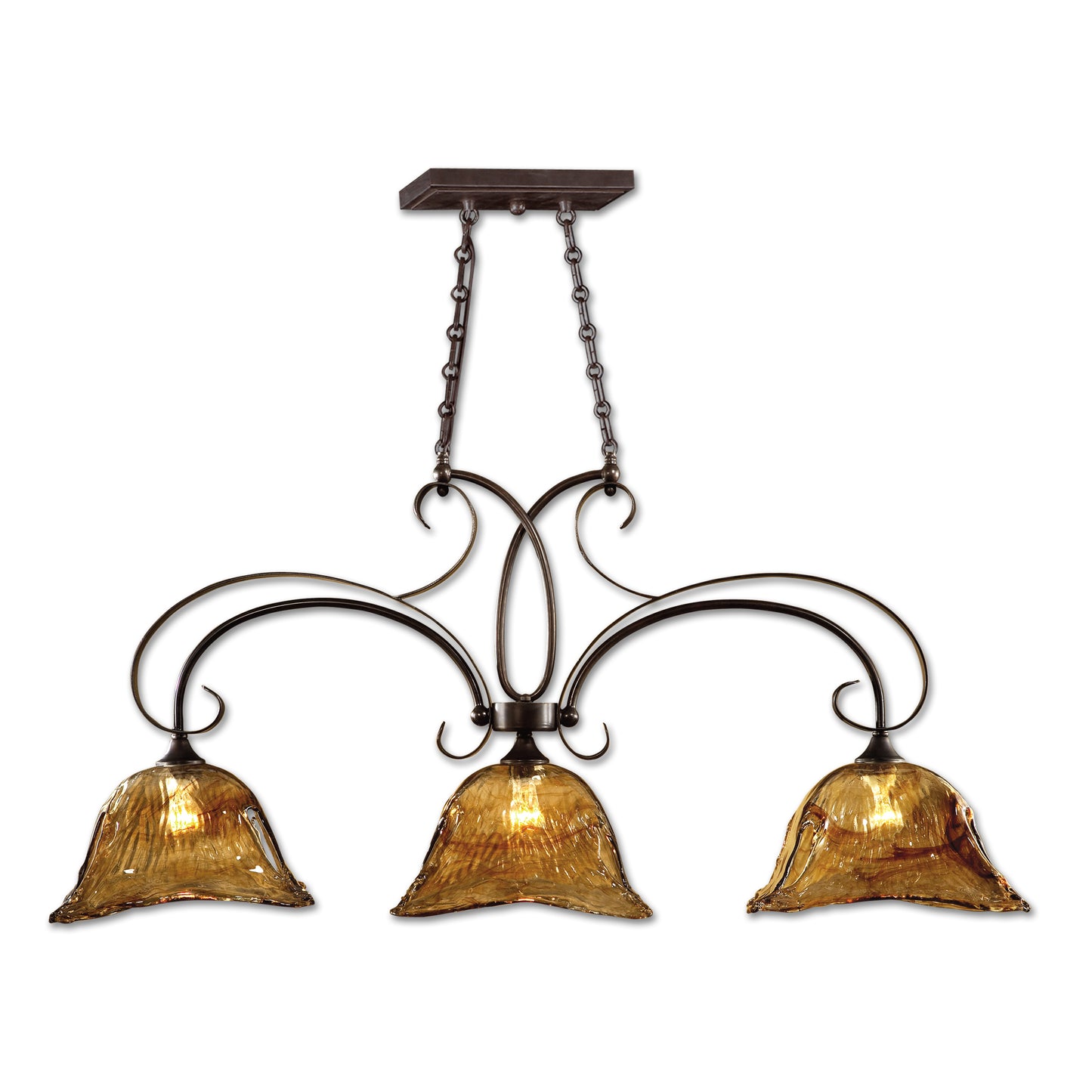 Uttermost 21009 Vetraio 3 Lt Bronze Kitchen Island Light