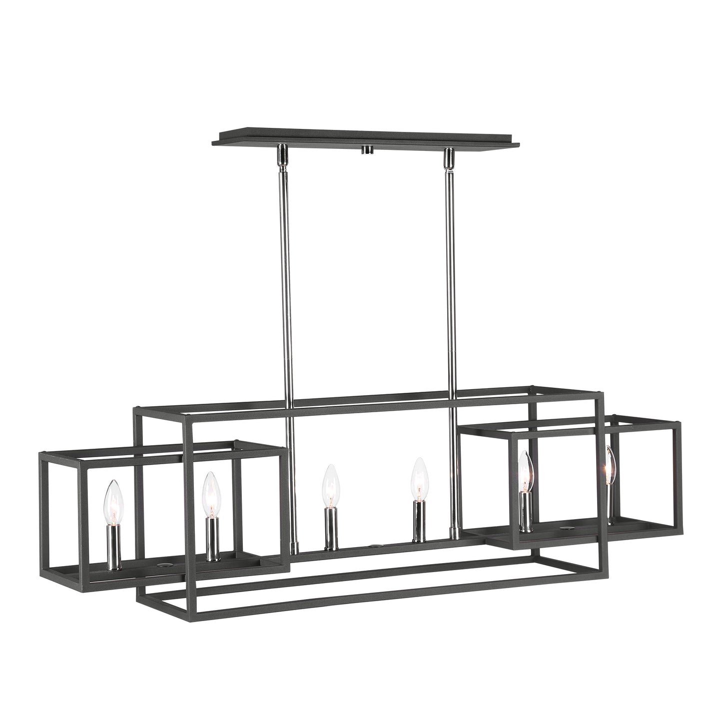 Uttermost 21339 Quadrangle 6 Light Rectangular Chandelier