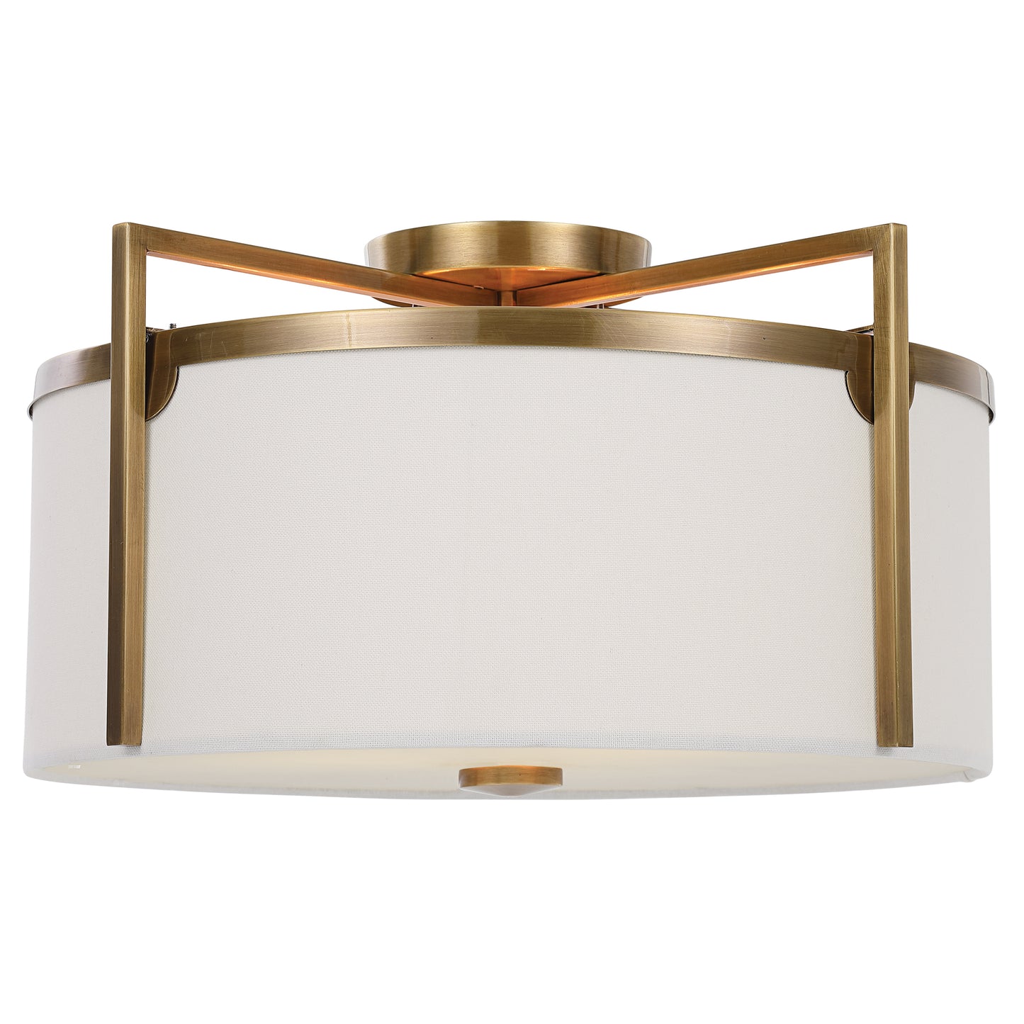 Uttermost 22283 Colfax Brass 3 Light Semi Flush