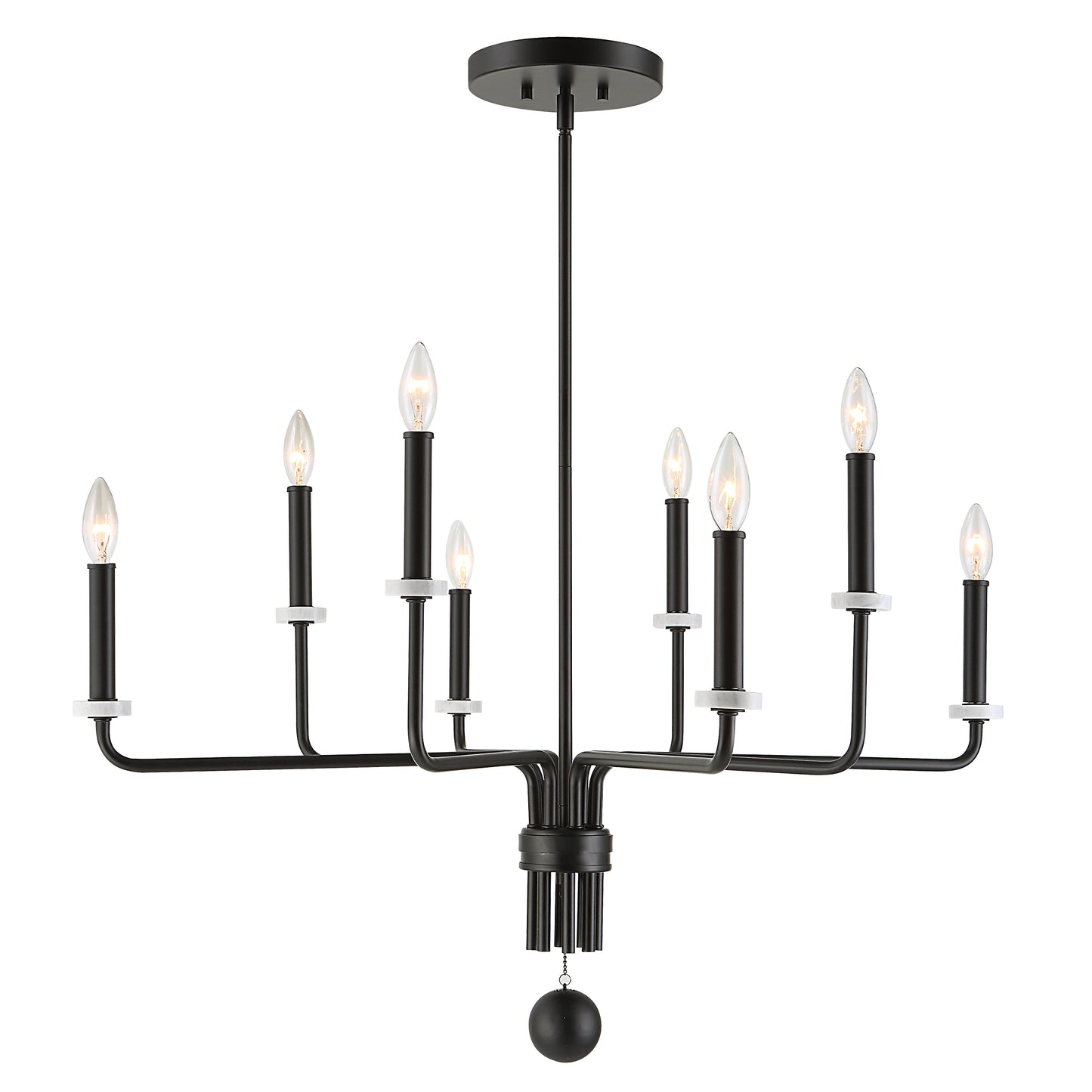 Uttermost 21353 Ebony Elegance 8 Light Chandelier