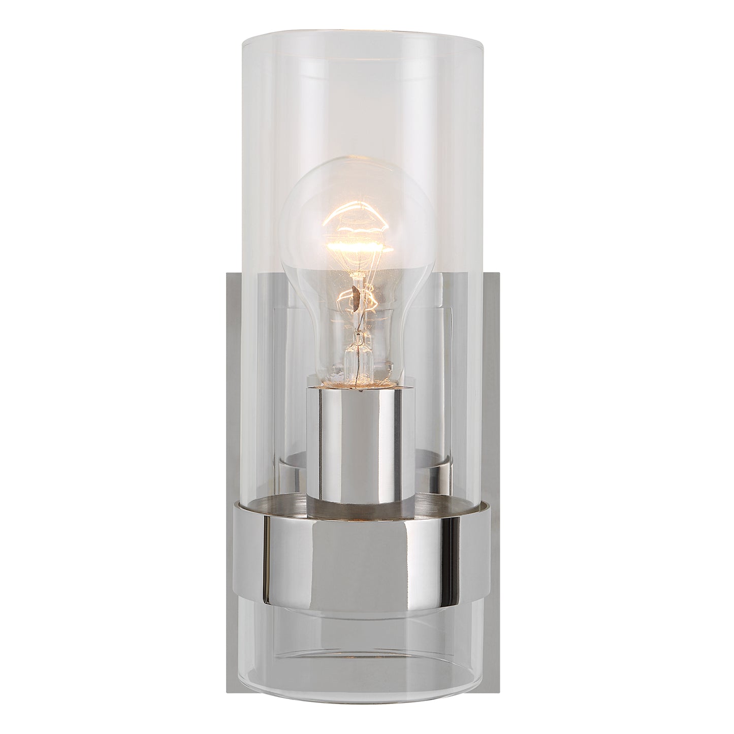 Uttermost 22550 Cardiff Nickel 1 Light Cylinder Sconce