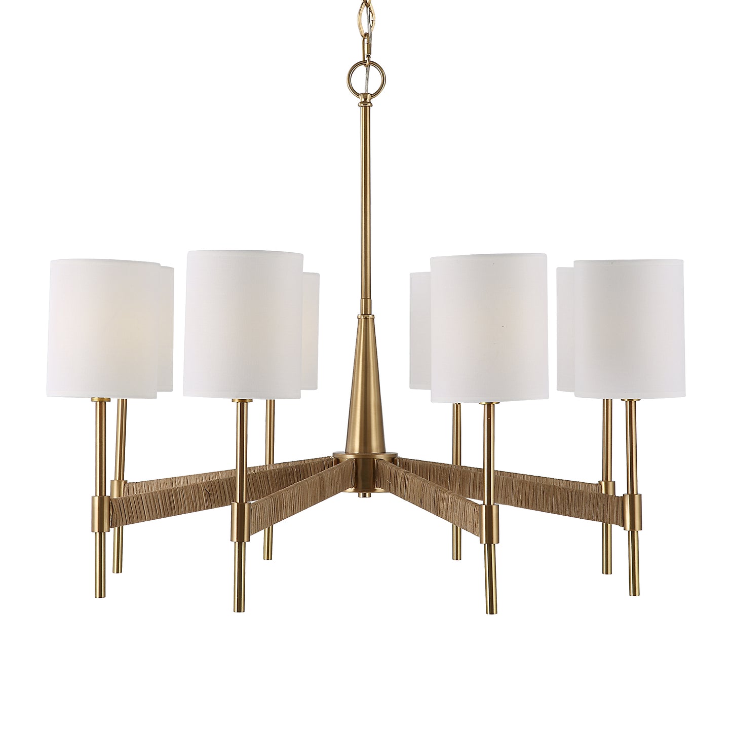 Uttermost 21372 Lautoka Rattan 8 Light Chandelier