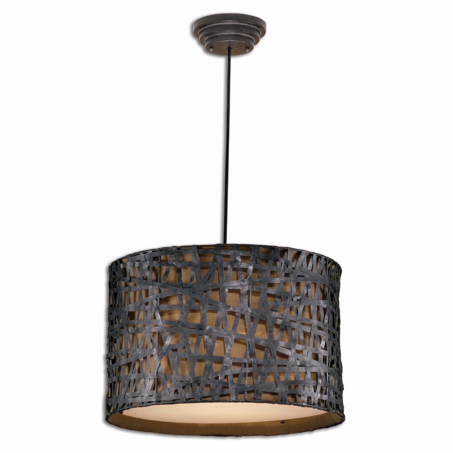 Uttermost 21104 Alita Aged Black Drum Pendant