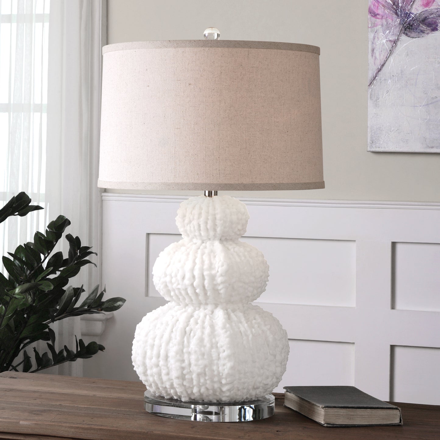 Uttermost 26671 Fontanne Shell Ivory Table Lamp