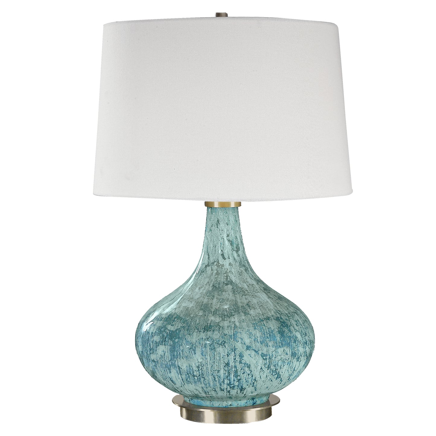 Uttermost 27076 Celinda Blue Gray Glass Lamp