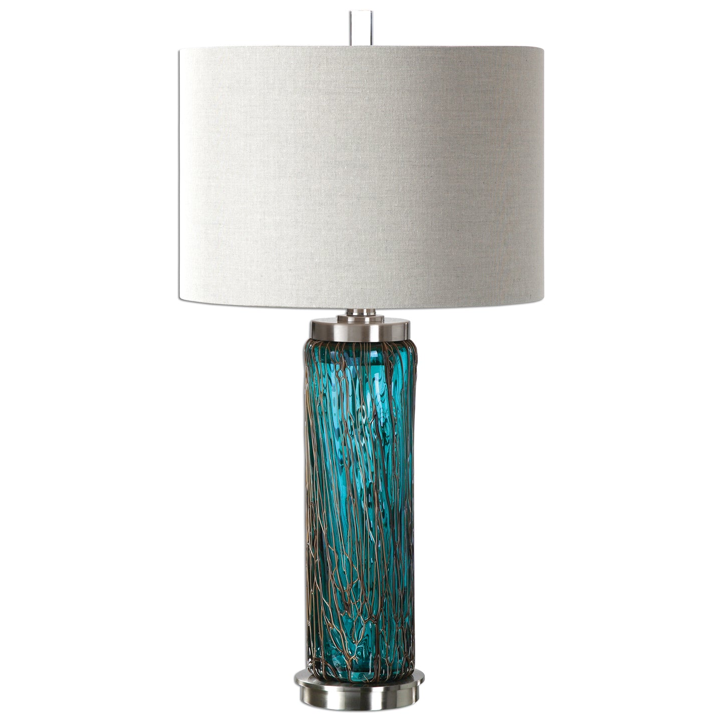 Uttermost 27087-1 Almanzora Blue Glass Lamp