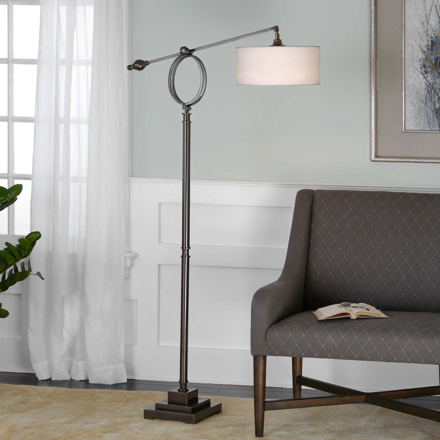 Uttermost 28082-1 Levisa Brushed Bronze Floor Lamp