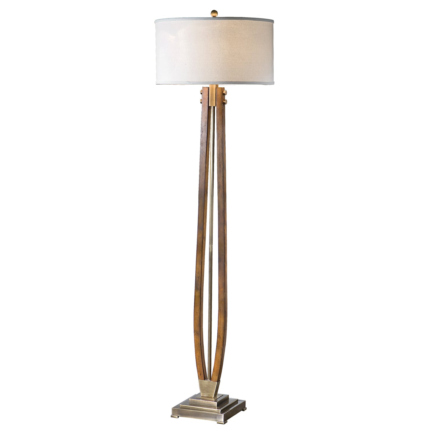 Uttermost 28105 Boydton Burnished Wood Floor Lamp