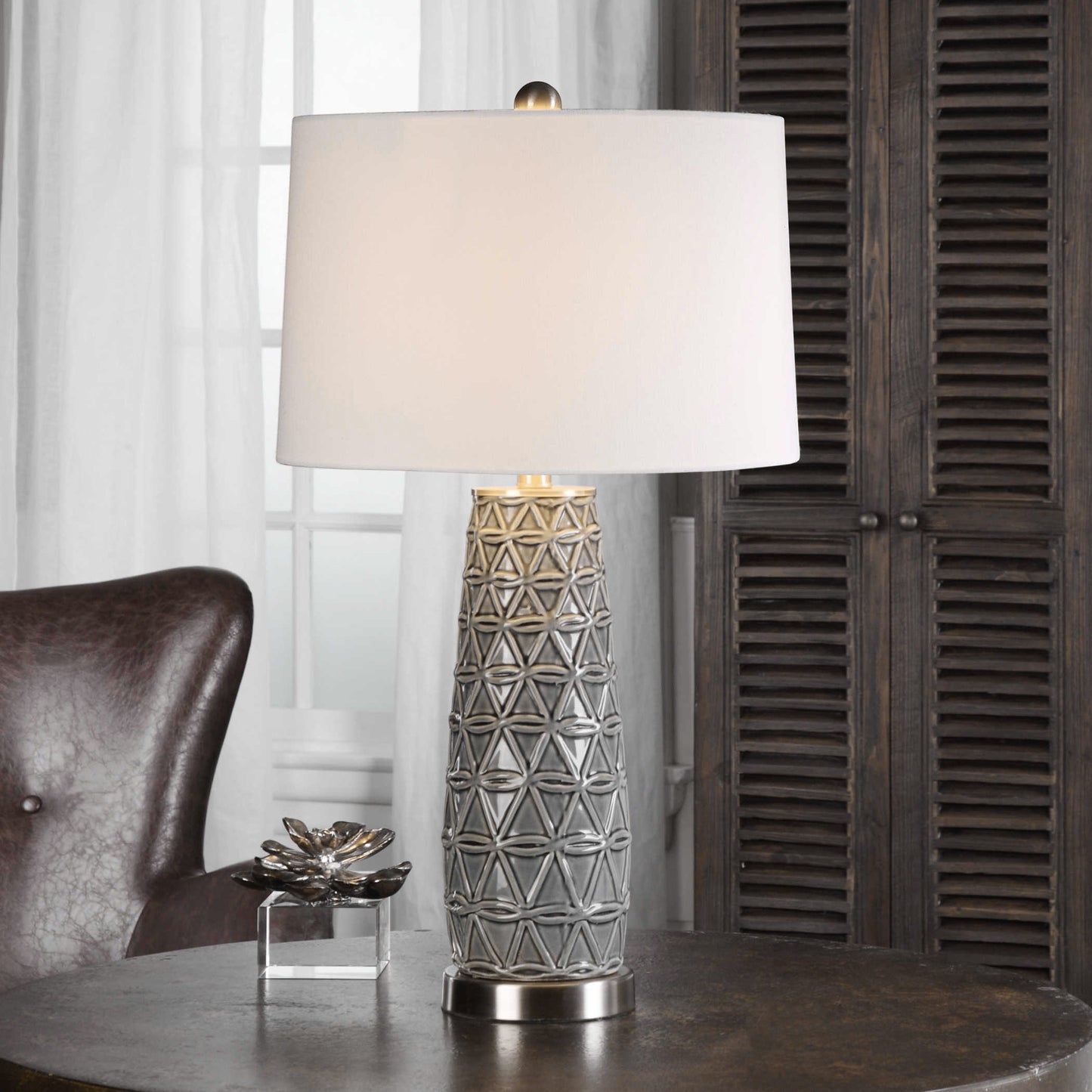 Uttermost 27219 Cortinada Stone Gray Lamp