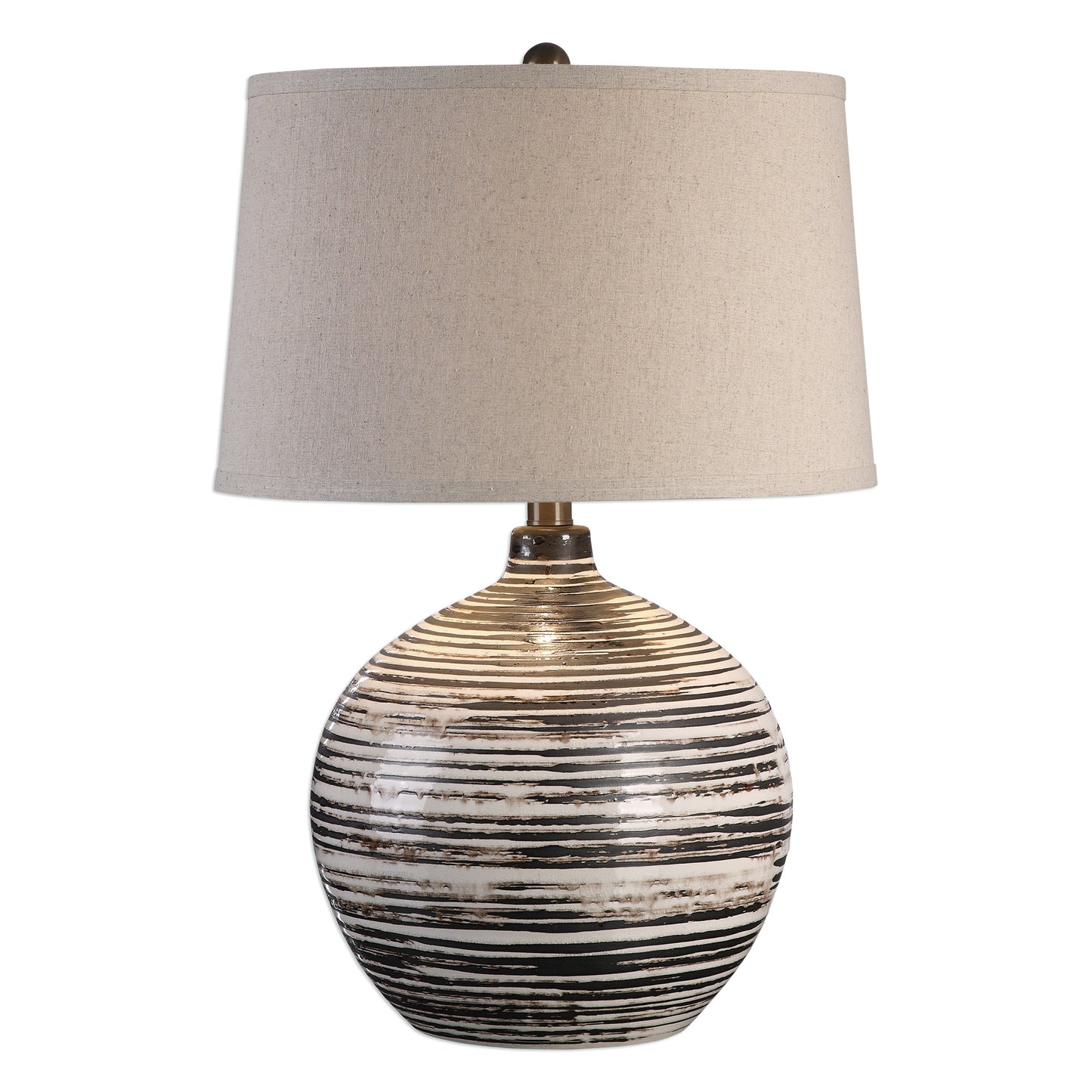 Uttermost 27315-1 Bloxom Mocha Ivory Lamp