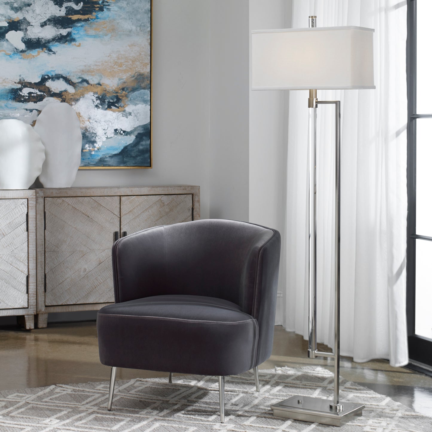 Uttermost 28134 Mannan Modern Floor Lamp